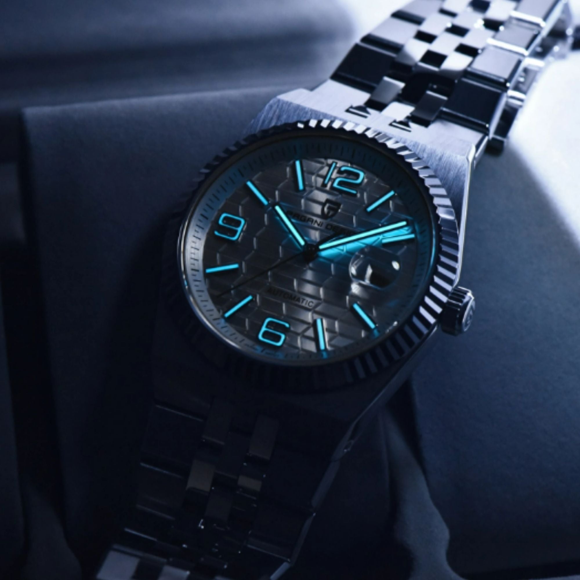 PAGANI DESIGN PD-YS027 New Men's Automatic Watch Stainless Steel Mechanical Waterproof Wrist Watch for Men