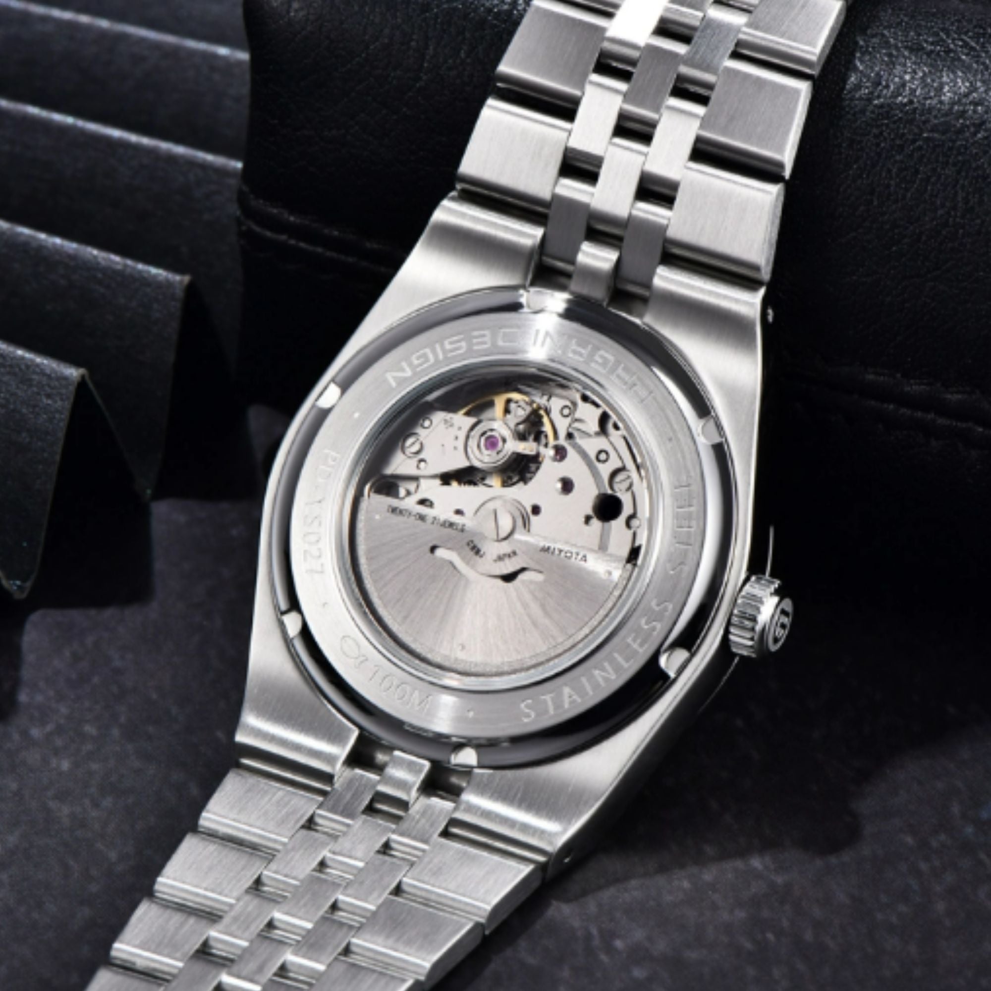 PAGANI DESIGN PD-YS027 New Men's Automatic Watch Stainless Steel Mechanical Waterproof Wrist Watch for Men, Synthetic Sapphire Dial Glass