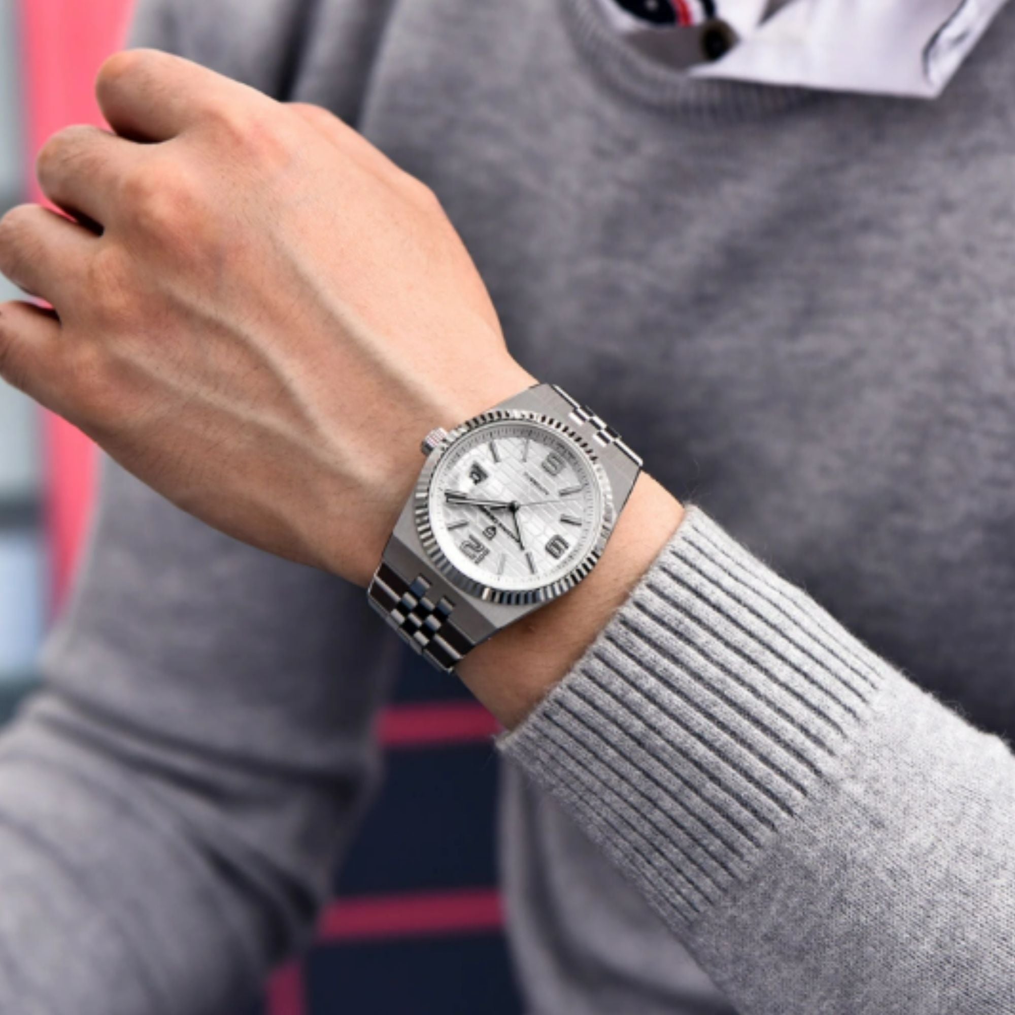 PAGANI DESIGN PD-YS027 New Men's Automatic Watch Stainless Steel Mechanical Waterproof Wrist Watch for Men