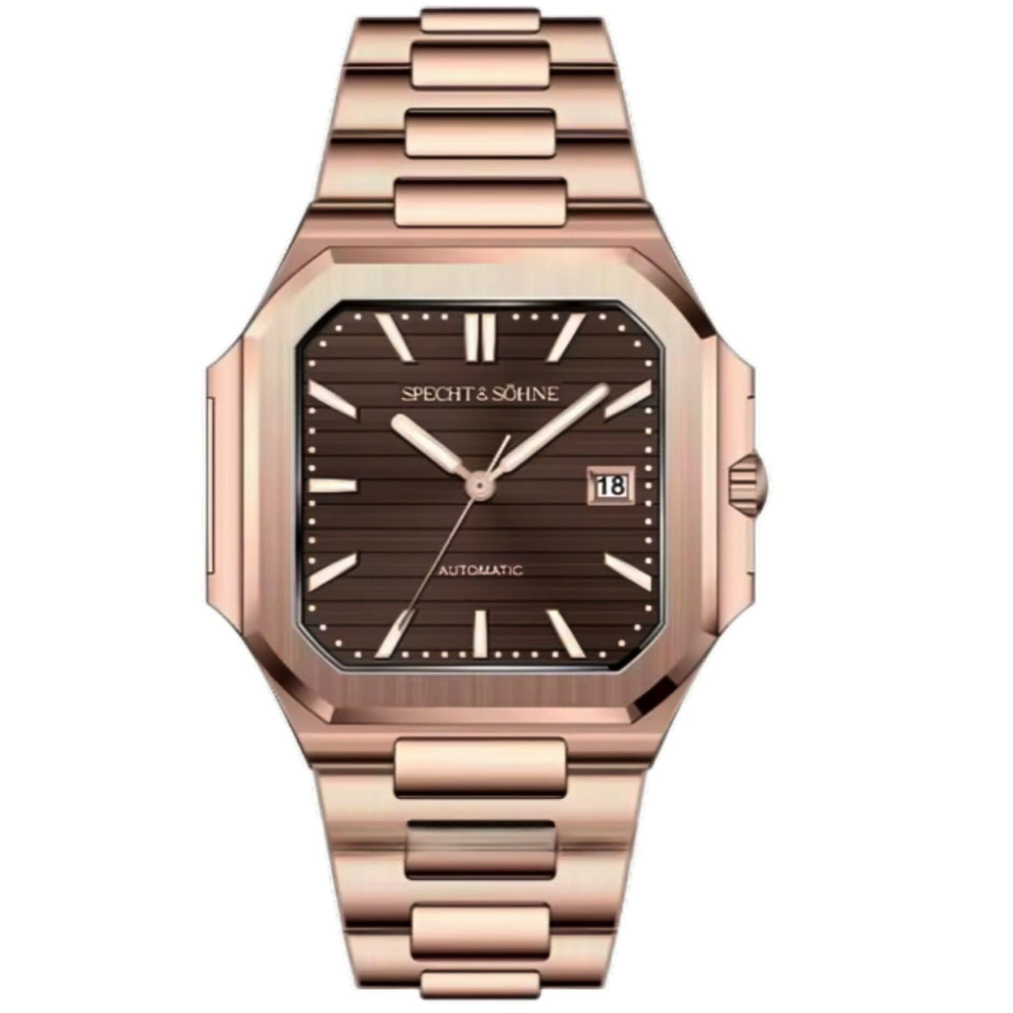 Cubic Automatic Rose Gold Edition - Brown Dial