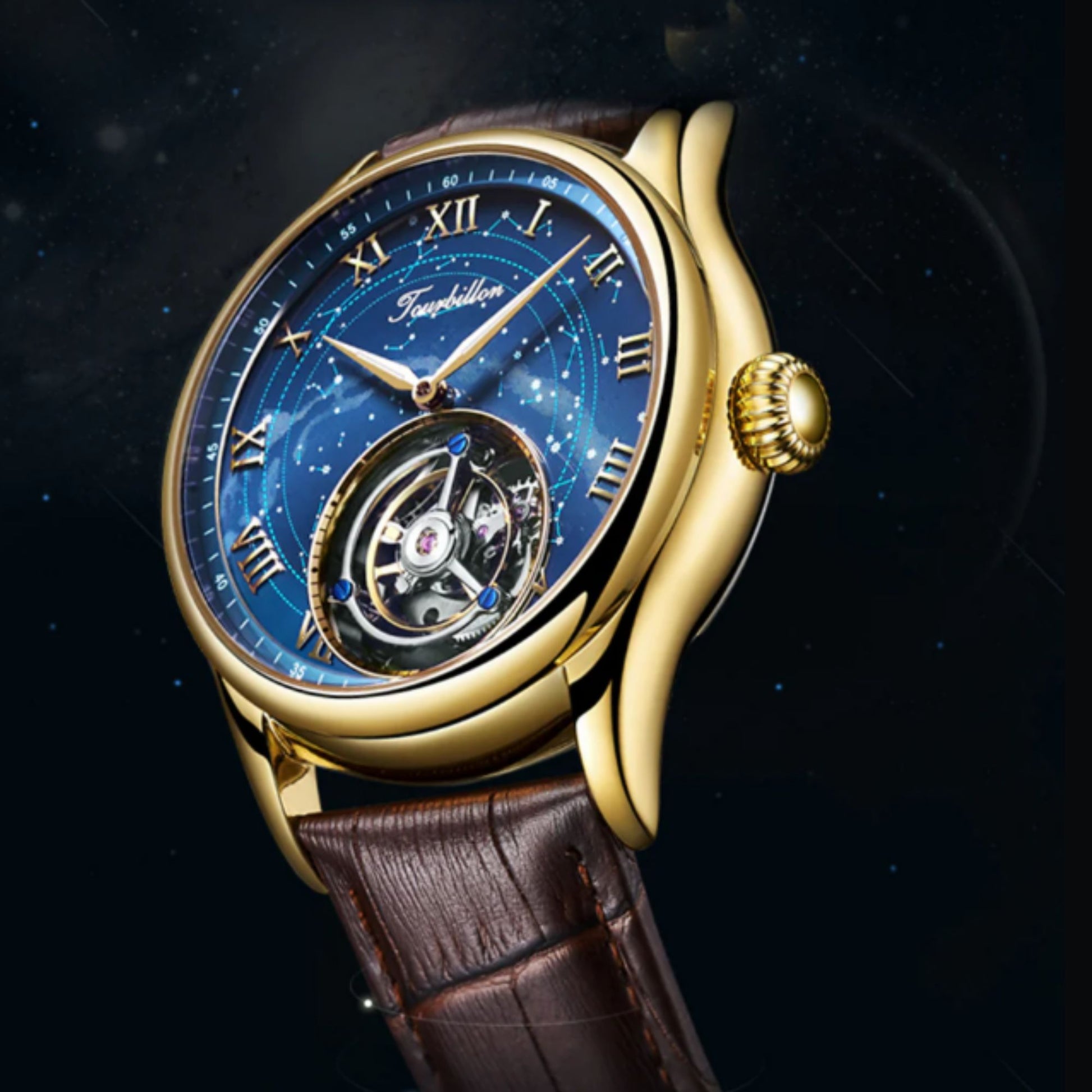 Aesop Original High quality Tourbillon Star Galaxy Watch 7006