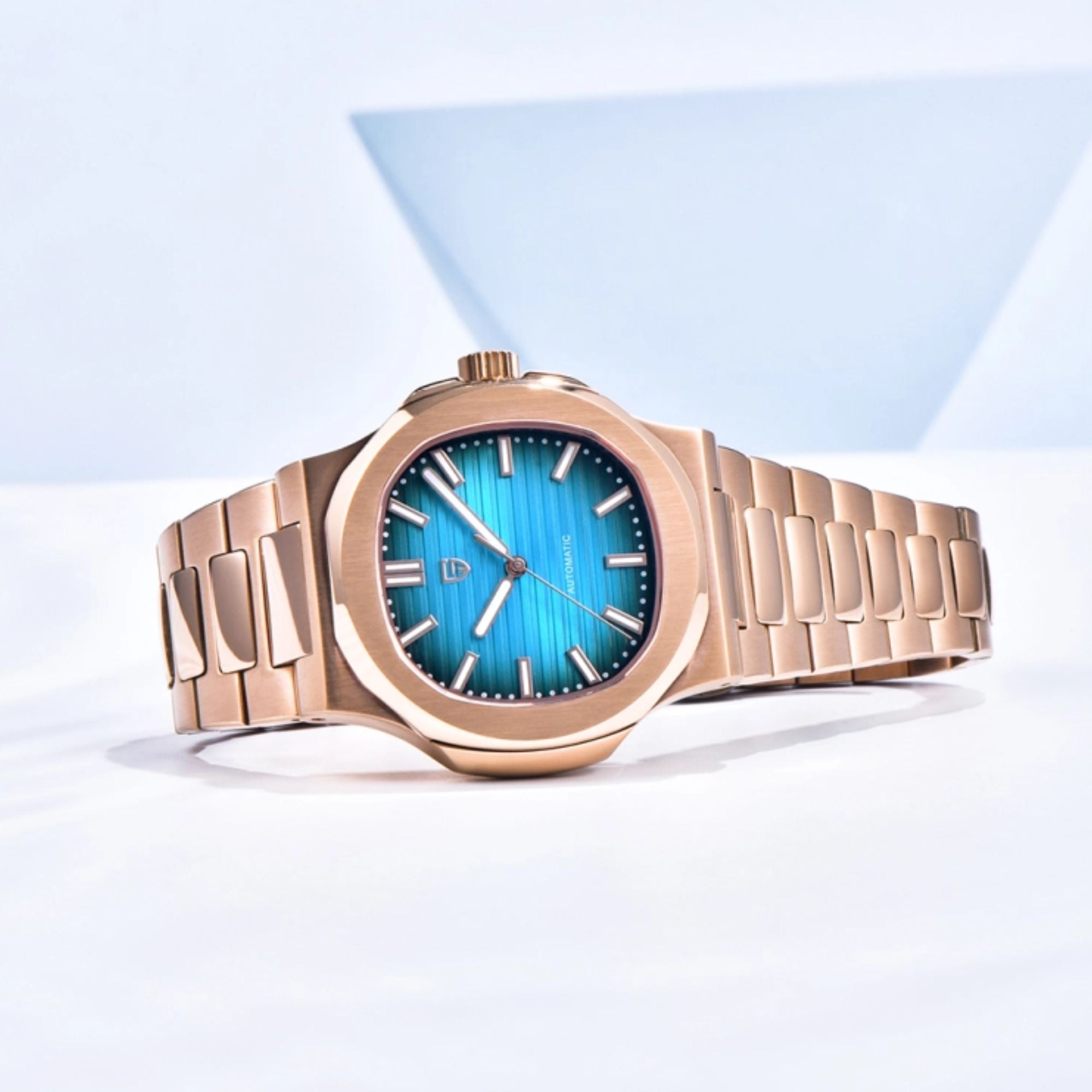 PAGANI DESIGN PD-1728 Rose Gold Men's Automatic Watches 40mm Luxury Stainless Steel Casual Waterproof Wrist Watches Sapphire Dial Glass