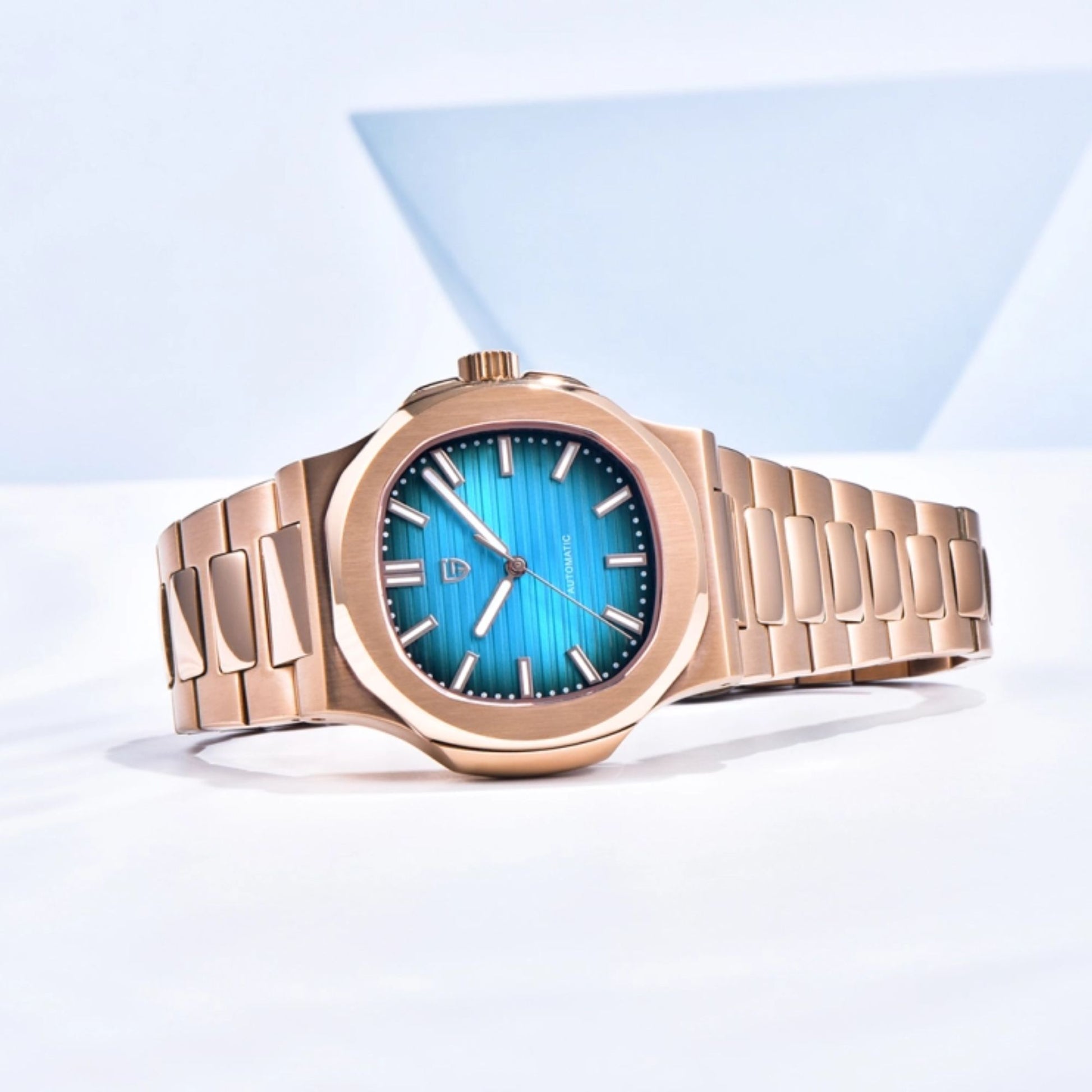 PAGANI DESIGN PD-1728 Rose Gold Men's Automatic Watches 40mm Luxury Stainless Steel Casual Waterproof Wrist Watches Sapphire Dial Glass