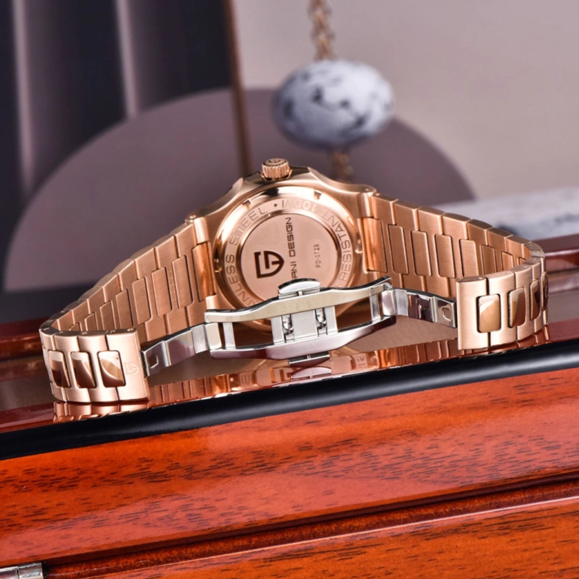 PAGANI DESIGN PD-1728 Rose Gold Men's Automatic Watches 40mm Luxury Stainless Steel Casual Waterproof Wrist Watches Sapphire Dial Glas
