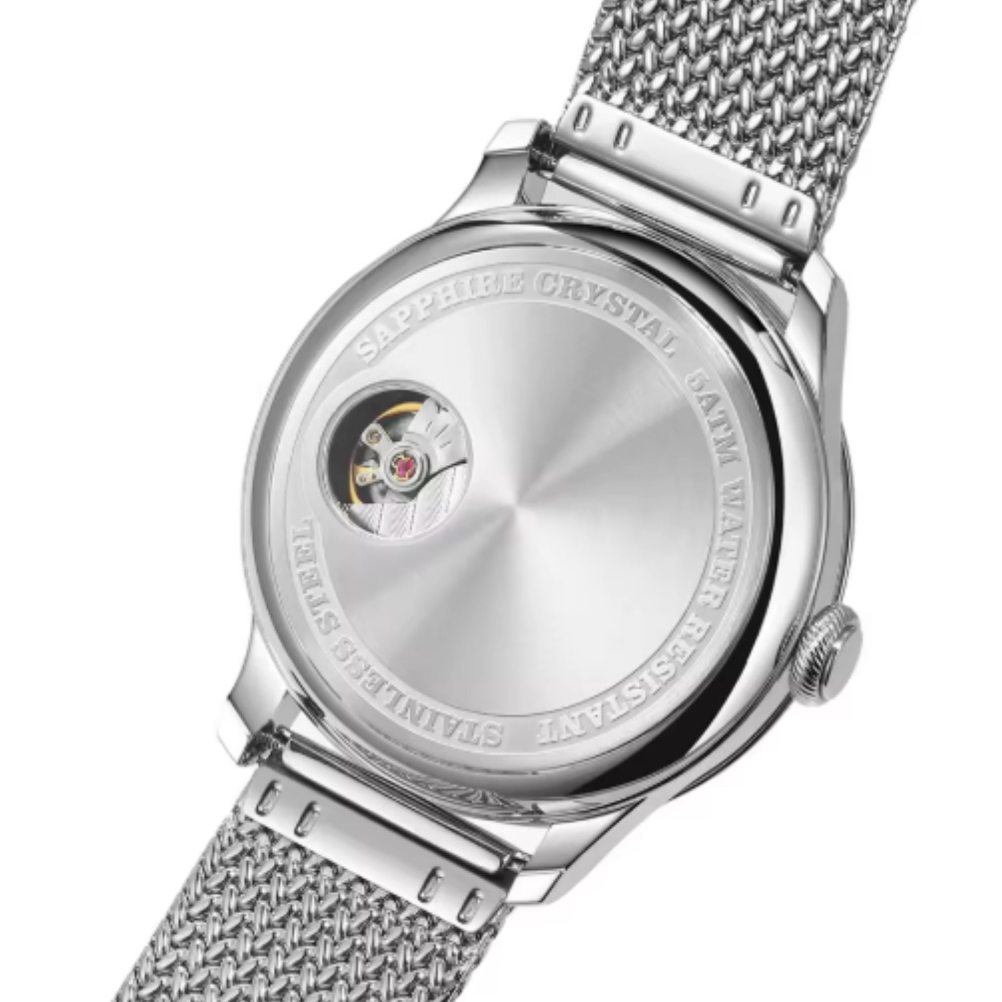 FARASUTE Mechanical wristwatch with custom movement - Salmon