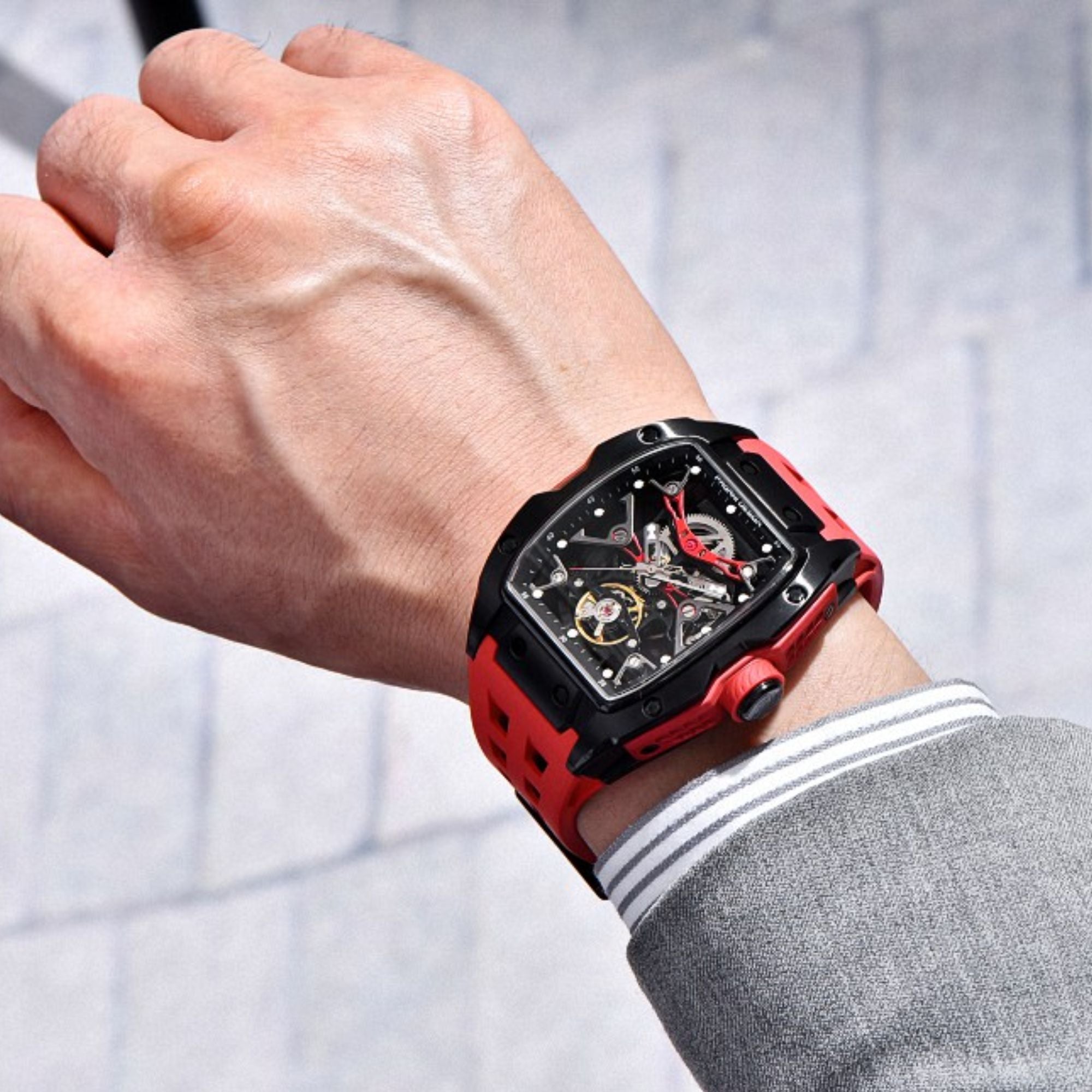 Pagani Design PD-YS018 Tonneau Mechanical Watch Men's 42MM 50M Waterproof Automatic Mechanical Watch