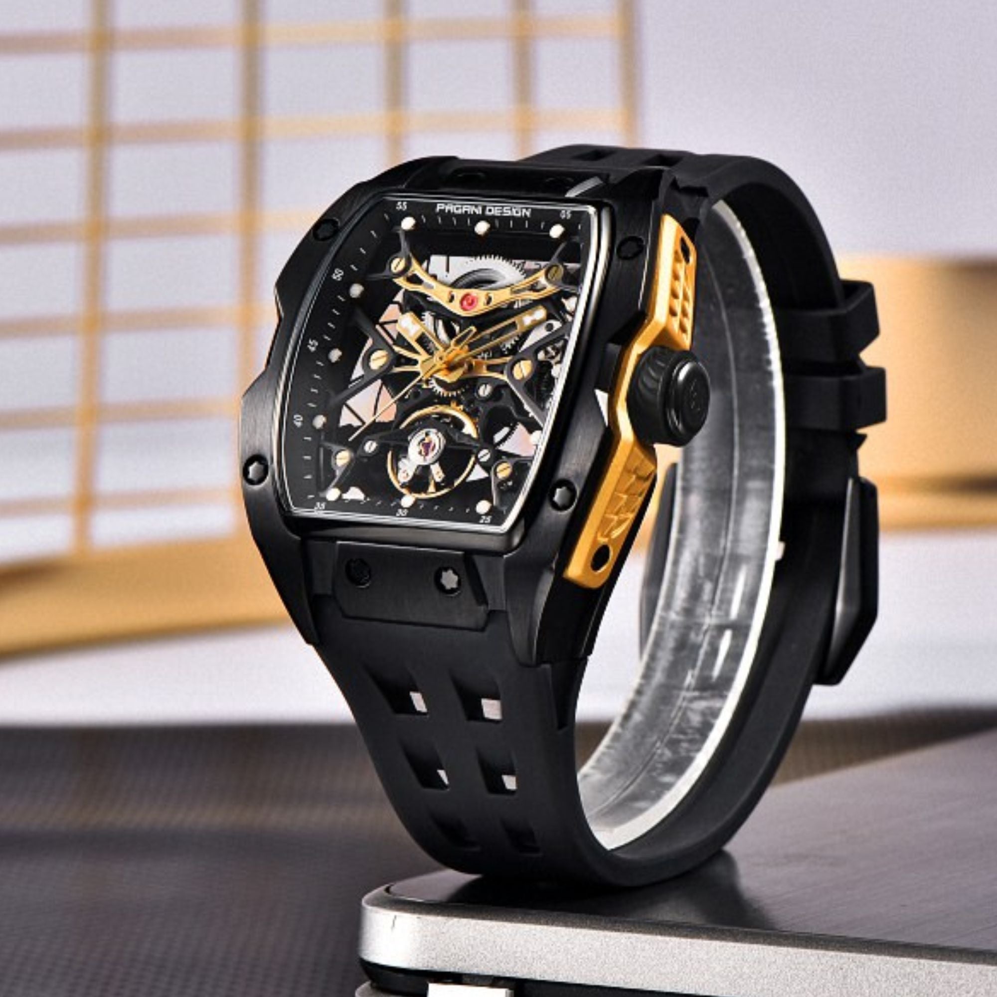 Pagani Design PD-YS018 Tonneau Mechanical Watch Men's 42MM 50M Waterproof Fashion Automatic Mechanical Watch