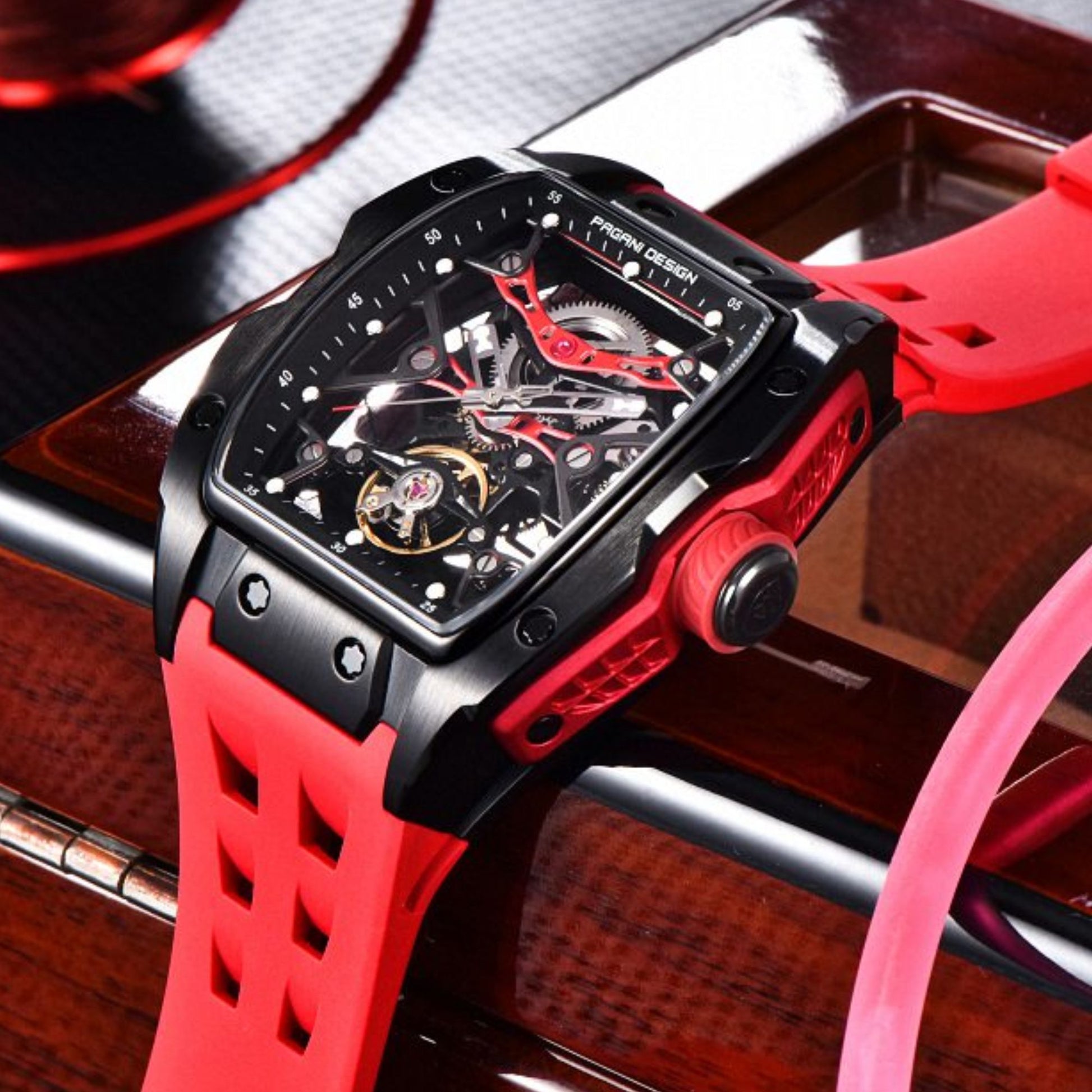 Pagani Design PD-YS018 Tonneau Mechanical Watch Men's 42MM 50M Waterproof Automatic Mechanical Watch