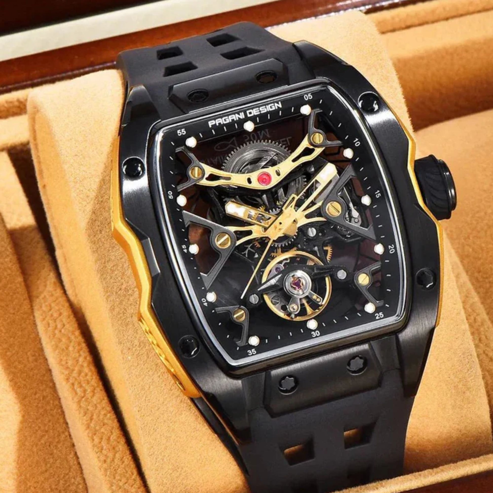 Pagani Design PD-YS018 Tonneau Mechanical Watch Men's 42MM 50M Waterproof Fashion Automatic Mechanical Watch