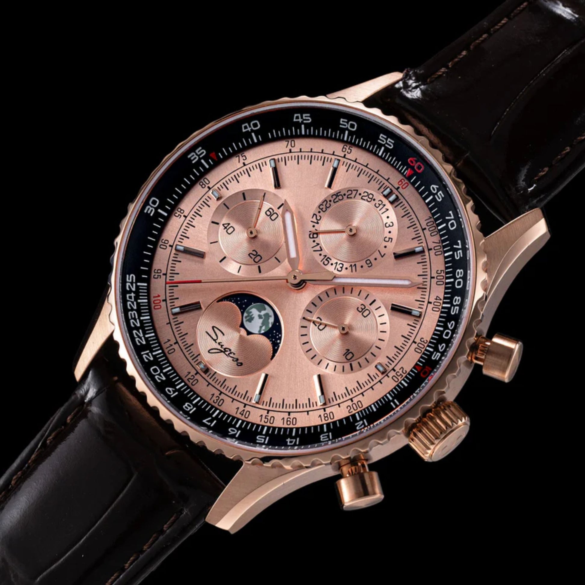 MoonPhase Chrono Master S468 Rose Gold Case Rose Gold Dial