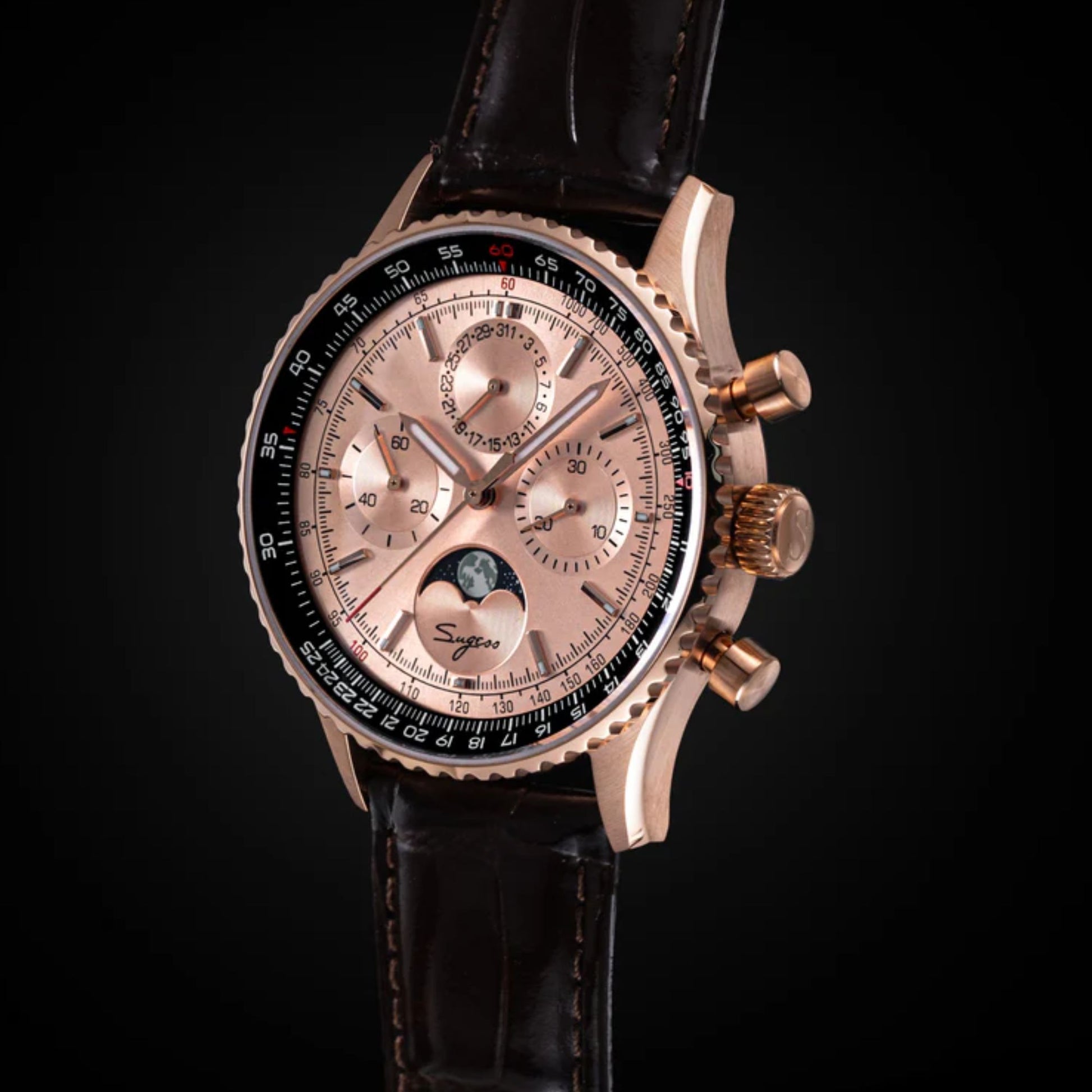 MoonPhase Chrono Master S468 Rose Gold Case Rose Gold Dial