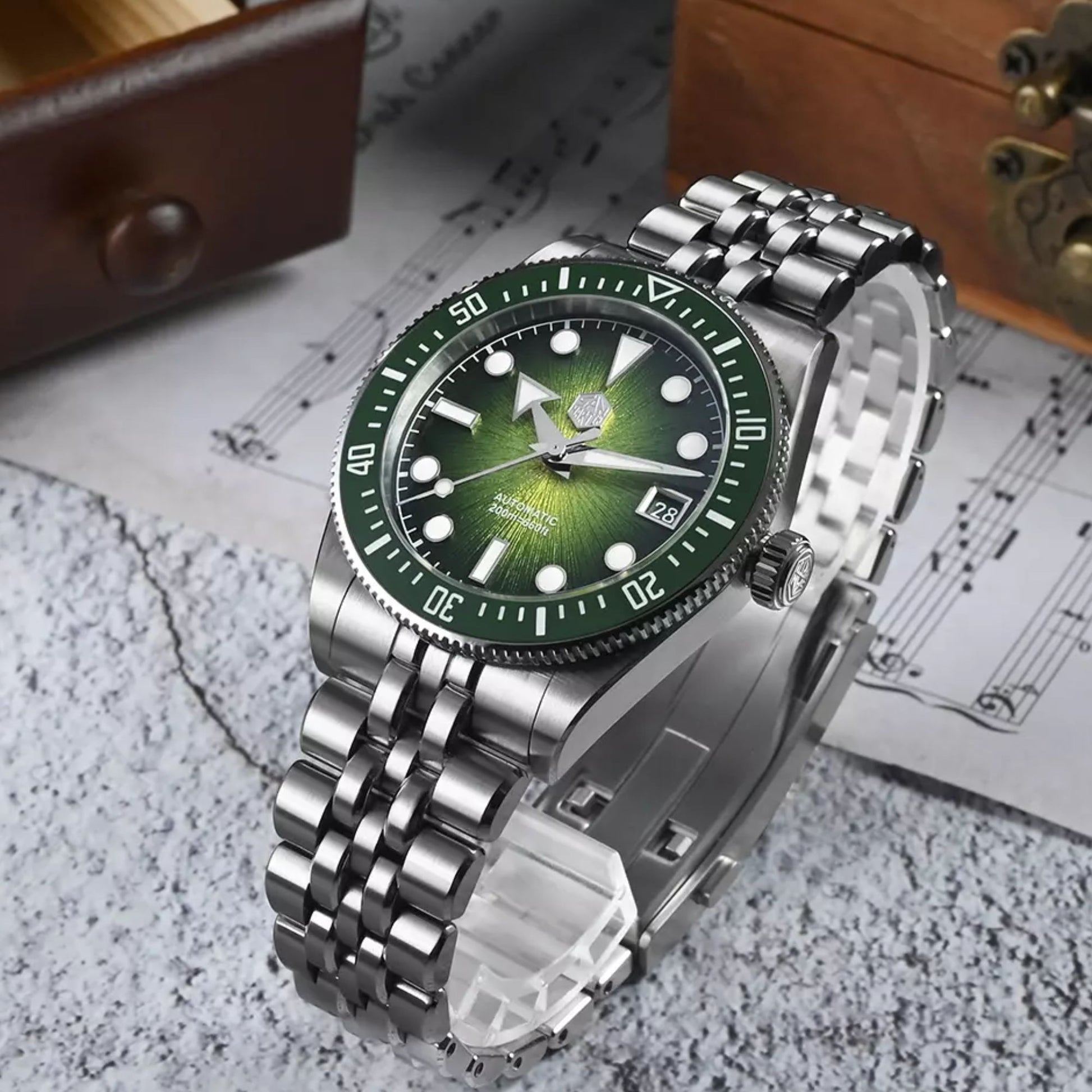 San Martin Watches Miyota 9015 Movement 37.5mm Mechanical Watch - SN0148-GX