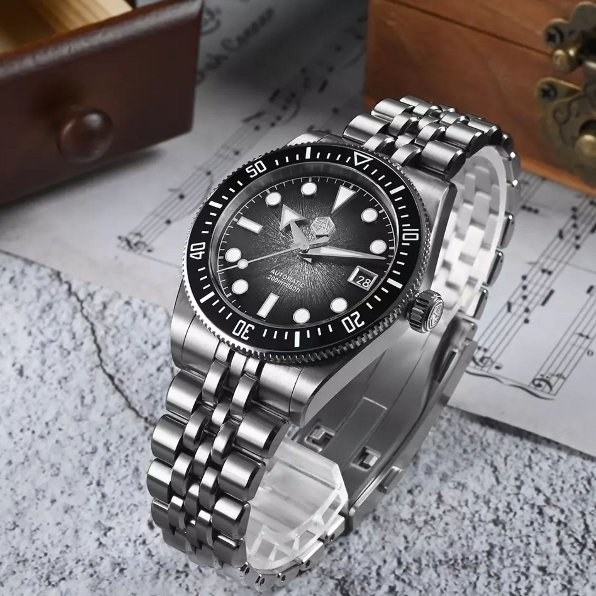 San Martin Watches New Miyota 9015 Movement 37.5mm Mechanical Watch - SN0148-GX