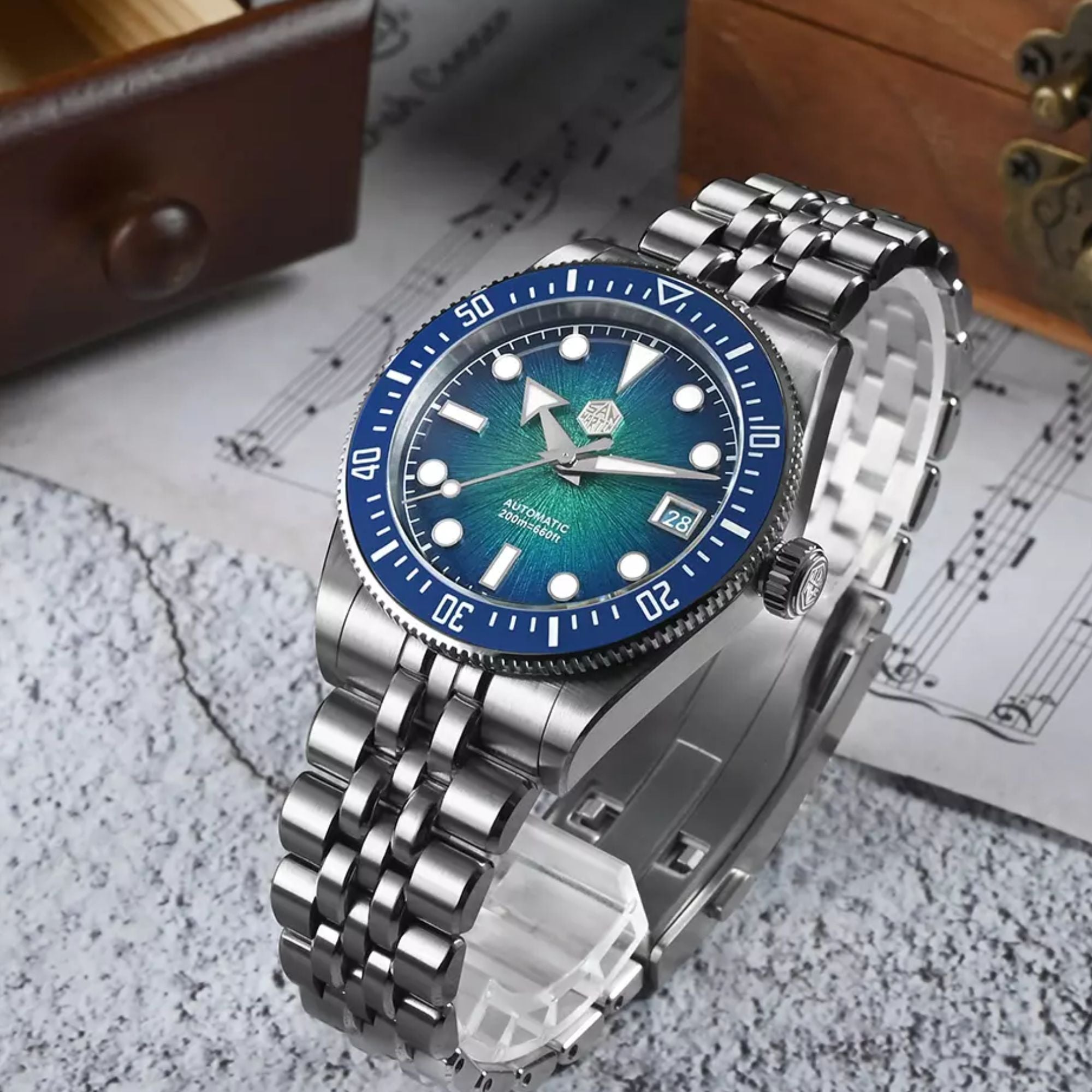 San Martin Watches New Miyota 9015 Movement 37.5mm Mechanical Watch - SN0148-GX