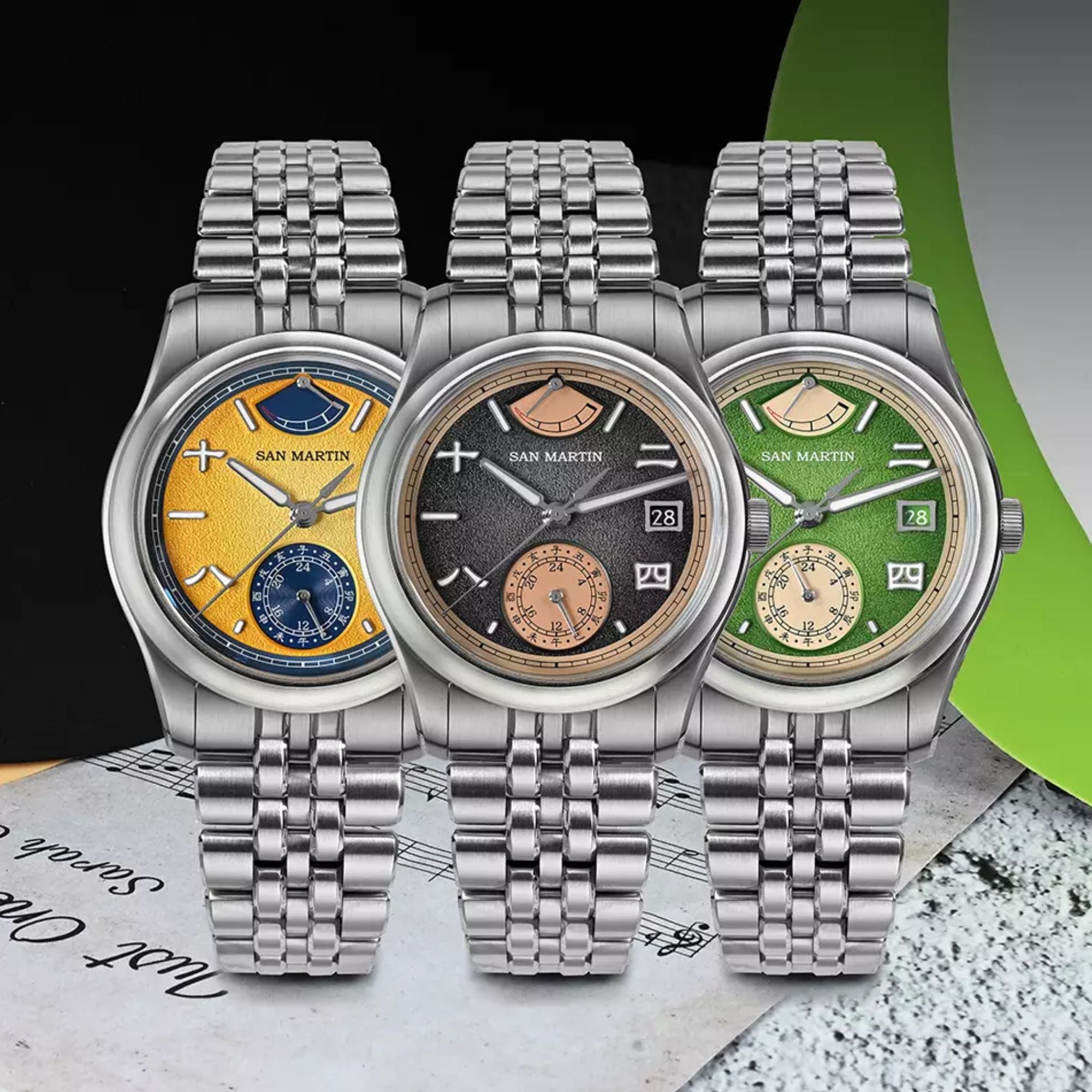 San Martin New 39mm Luxury Men’s Business Dress Watch 9132 Automatic - SN0144-DG