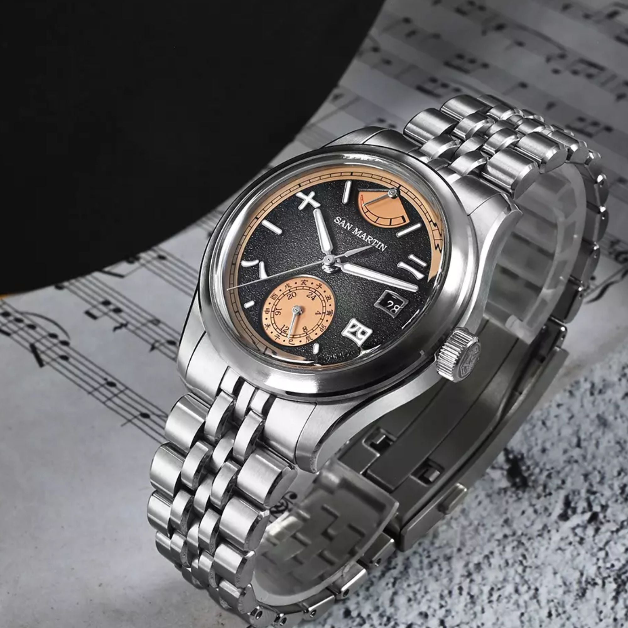 San Martin New 39mm Luxury Men’s Business Watch Miyota 9132 Automatic SN0144-DG