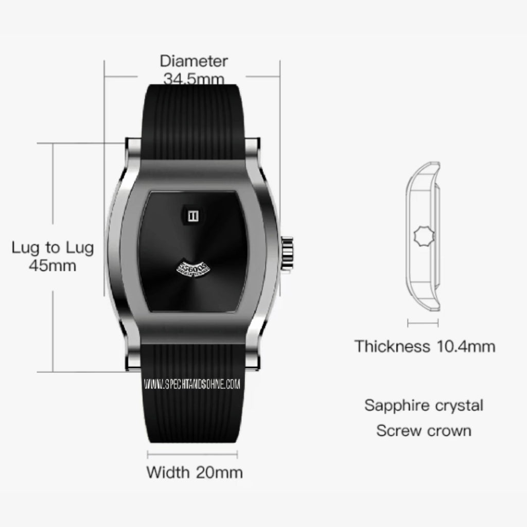 Specht & Söhne Tonneau Black Edition - DREAM WATCHES