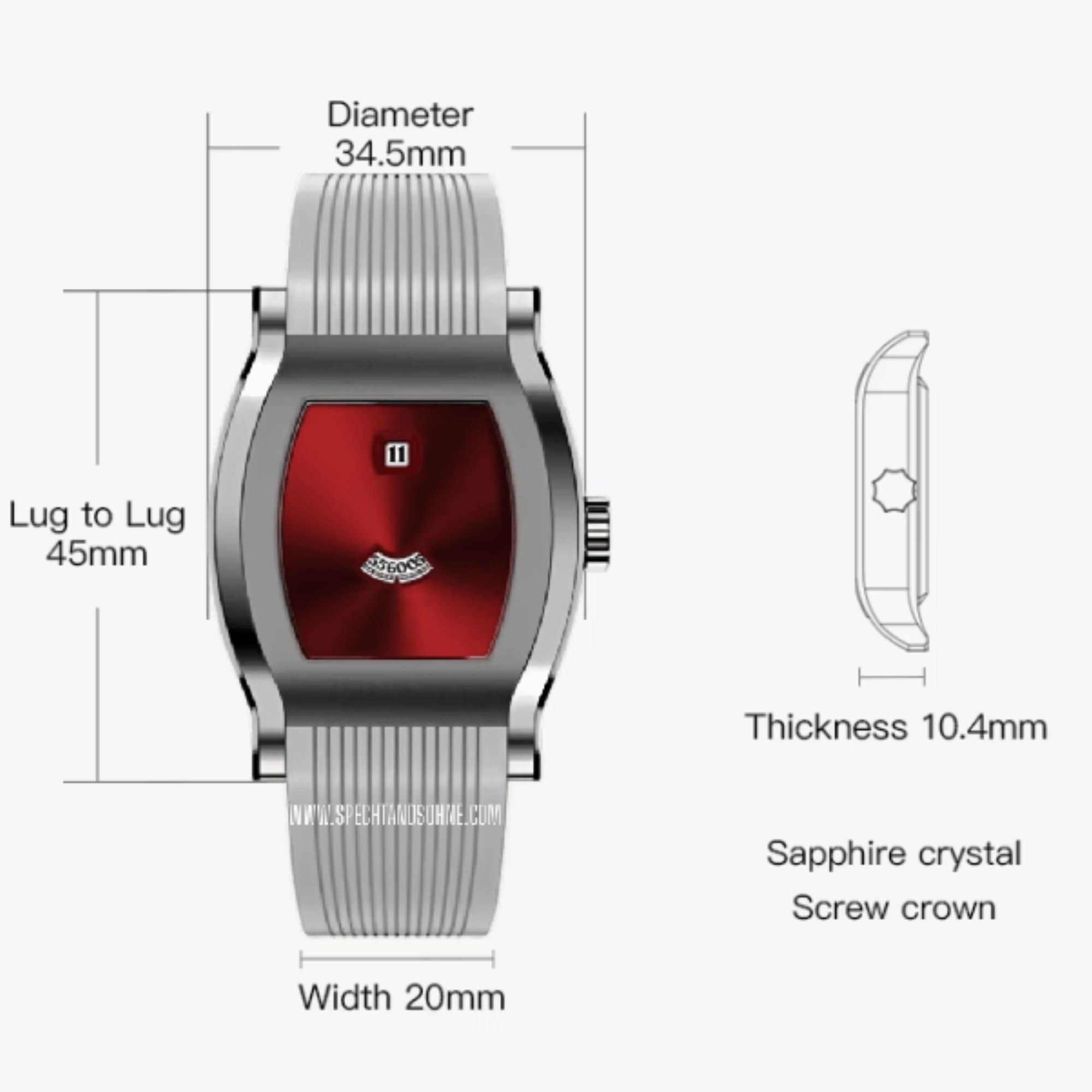 Specht & Söhne Tonneau Red Edition - DREAM WATCHES