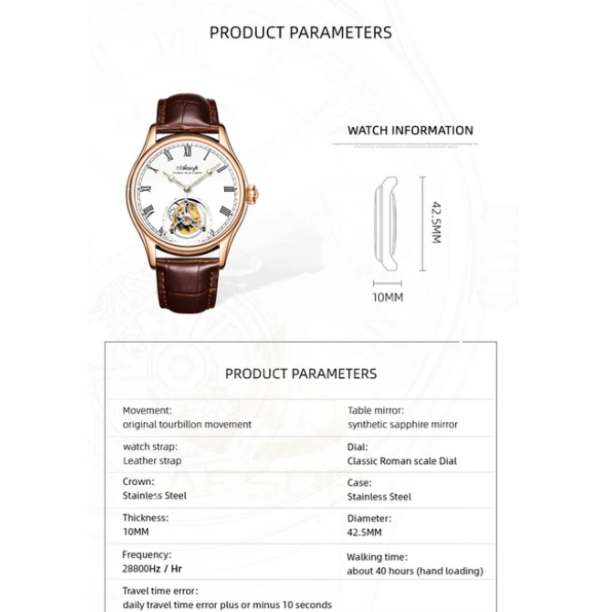 AESOP Roman Tourbillon Sapphire Mirror and Back Cover 7021 watch