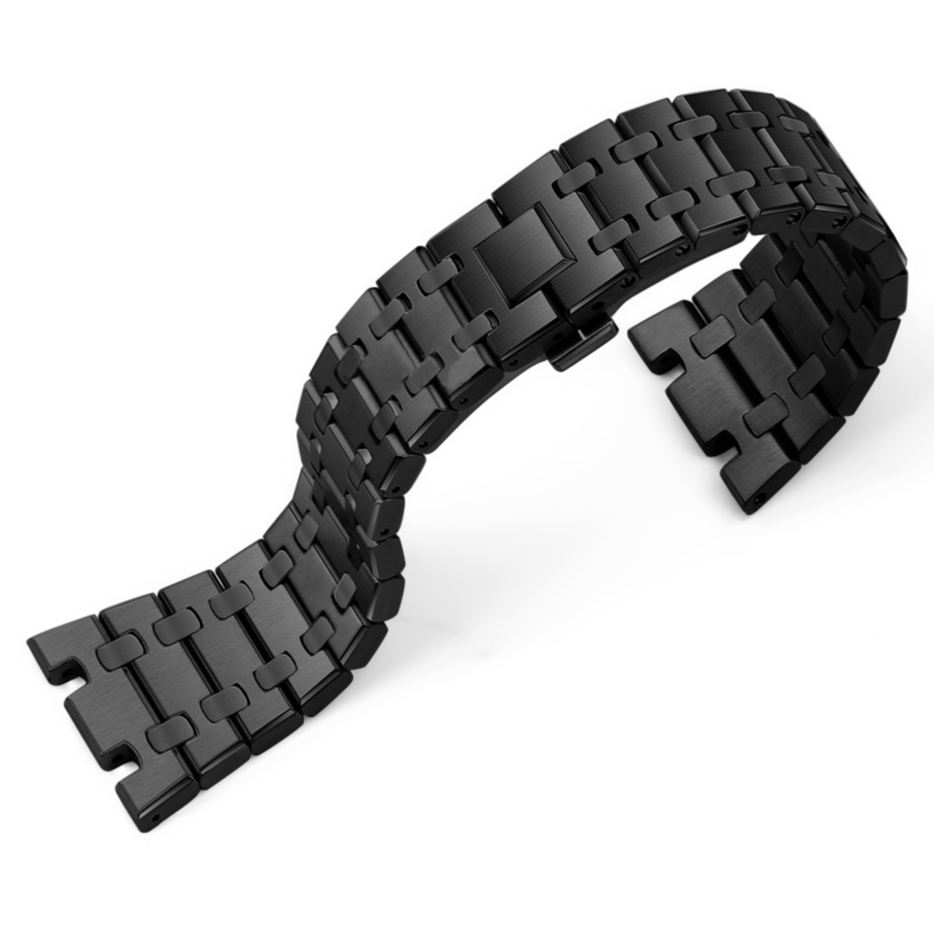 Casioak Frost Solid Stainless Steel Watch Band GA2100 & GM2100 - Black
