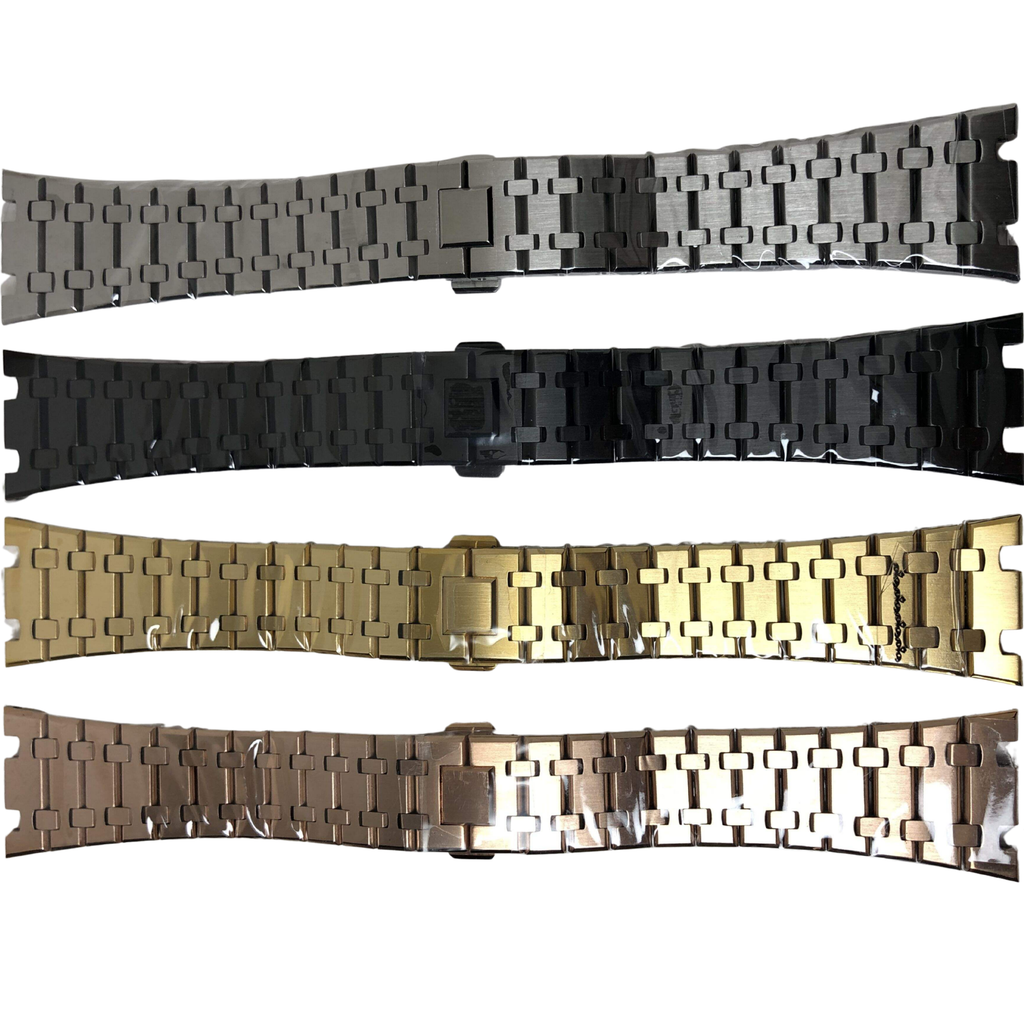 Casioak Frost Solid Stainless Steel Watch Band GA2100 & GM2100 - Golden