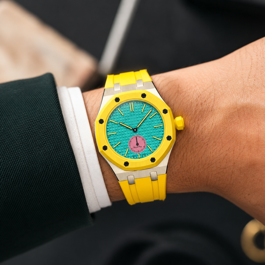 AP Swatch Watch Modkit Case & Strap | Stainless Steel Case | FKM High Quality Rubber Bracelet | Butterfly Clasp