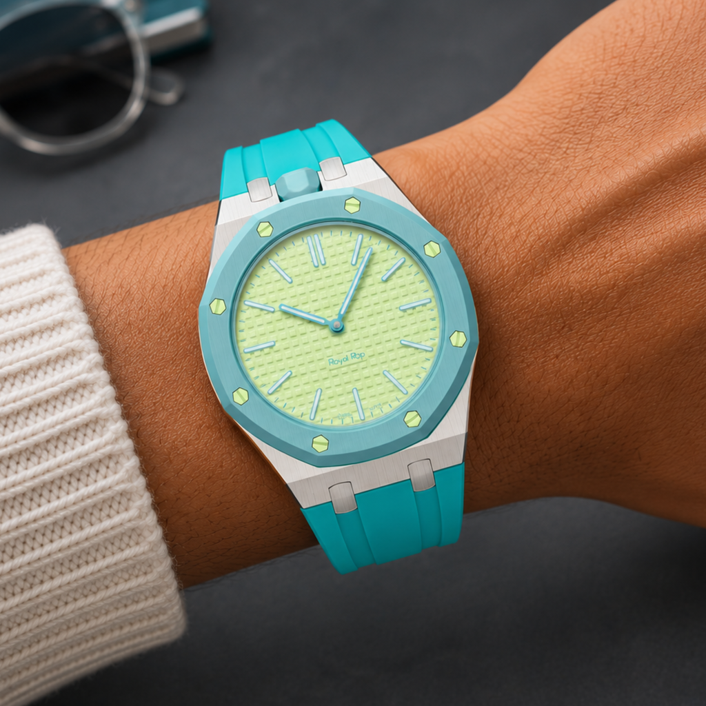 AP Swatch Watch Modkit Case & Strap | Stainless Steel Case | FKM High Quality Rubber Bracelet | Butterfly Clasp