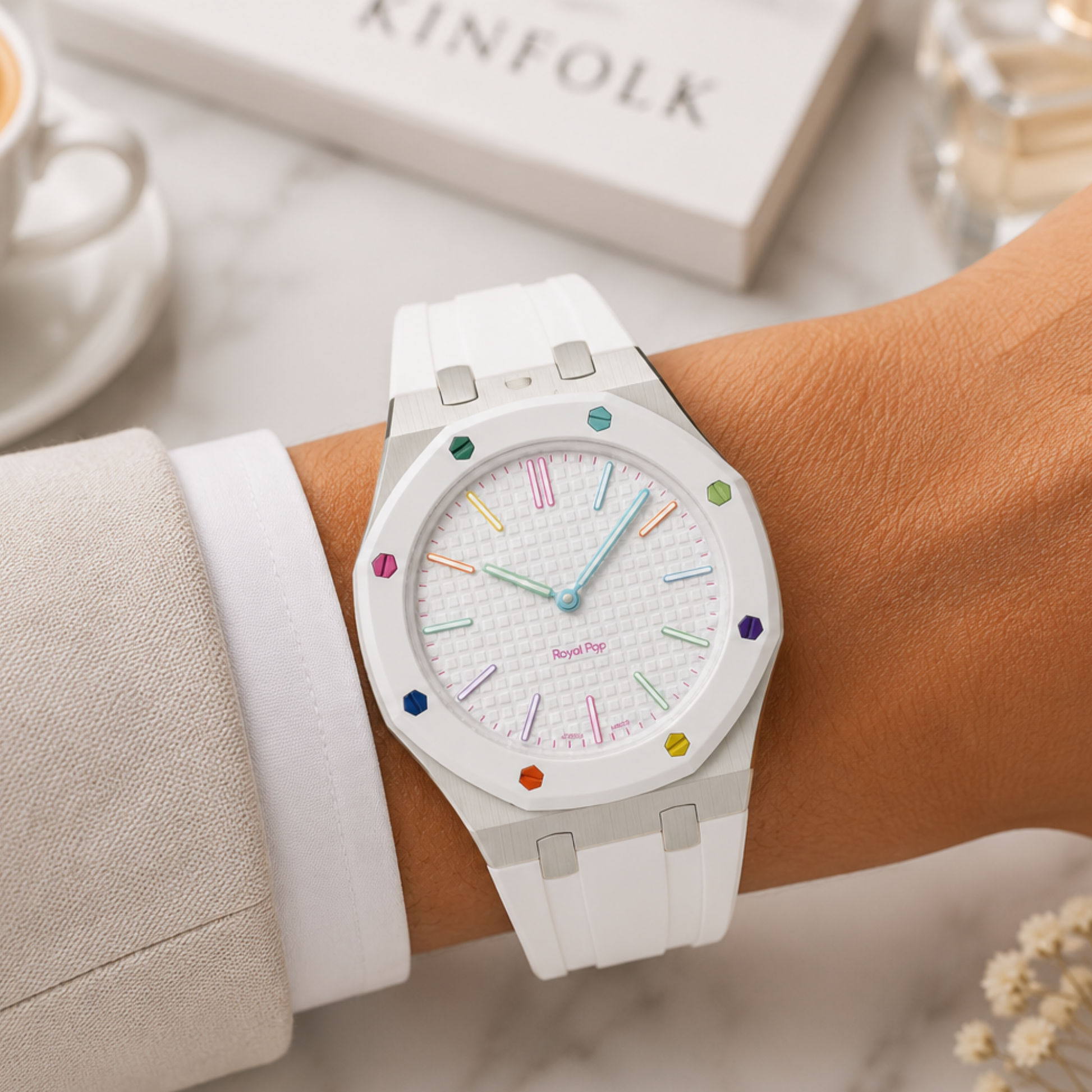 AP Swatch Watch Modkit Case & Strap | Stainless Steel Case | FKM High Quality Rubber Bracelet | Butterfly Clasp