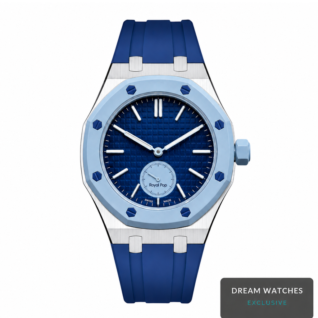 AP Swatch Watch Modkit Case & Strap | Stainless Steel Case | FKM High Quality Rubber Bracelet | Butterfly Clasp