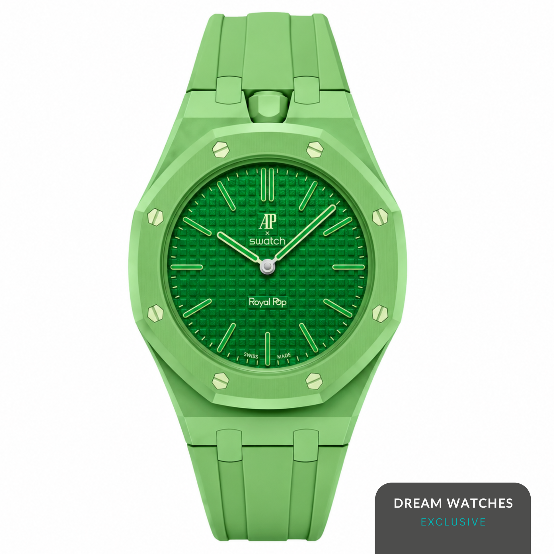 AP Swatch Watch Modkit Case & Strap | Bioceramic Case | FKM High Quality Rubber Bracelet | Butterfly Clasp