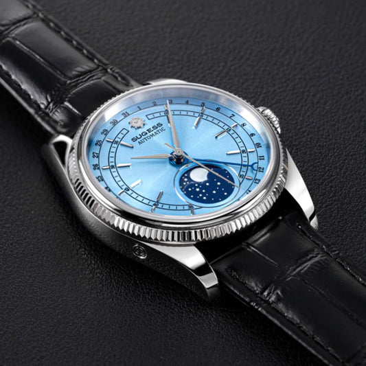 MoonPhase Master S452 Stainless-Steel Light Blue Dial