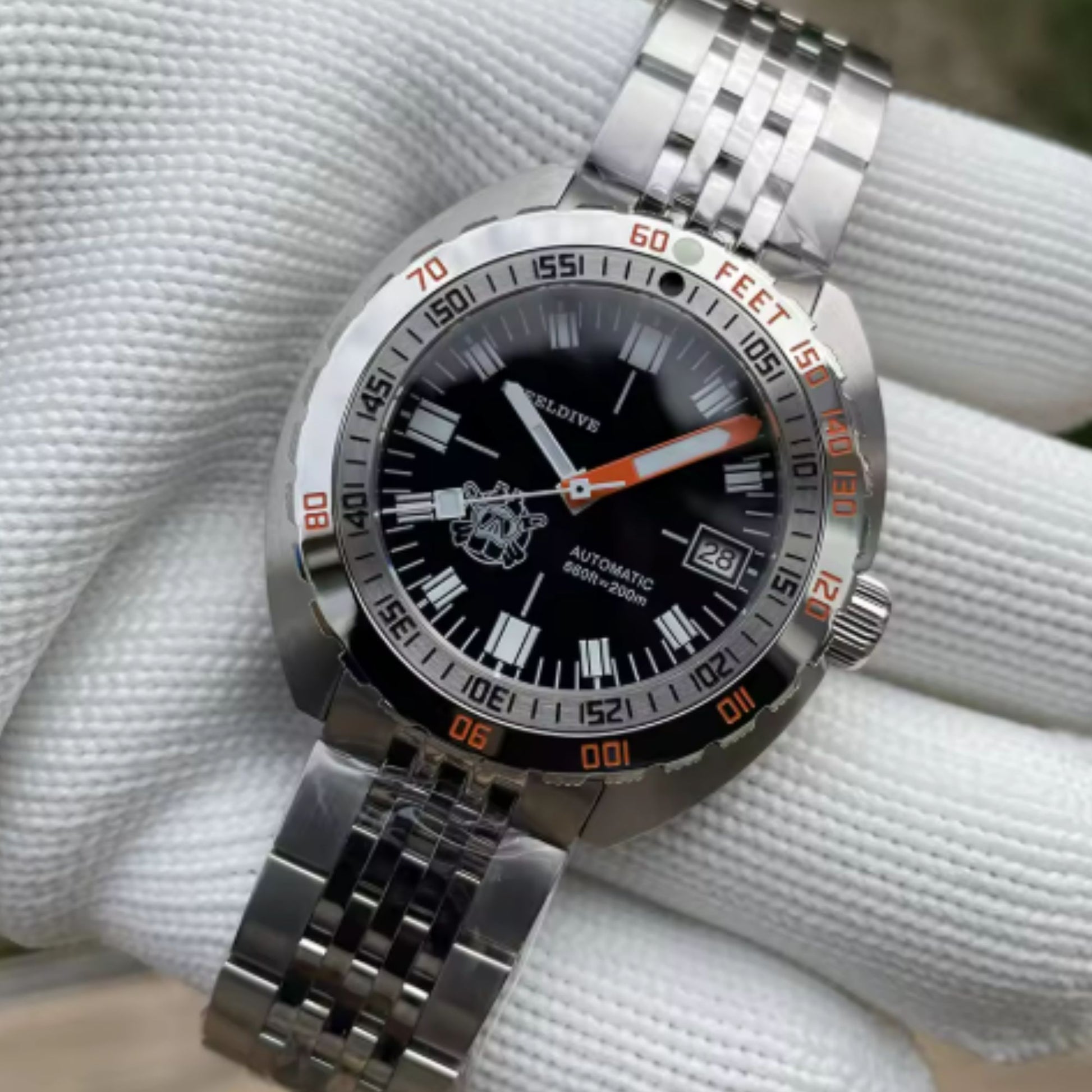 Steeldive SD1967 Sub-300T Men's 43MM 200M Waterproof Dive Watch NH35 Automatic Mechanical Watch Sapphire Crystal Luminous Business Watch