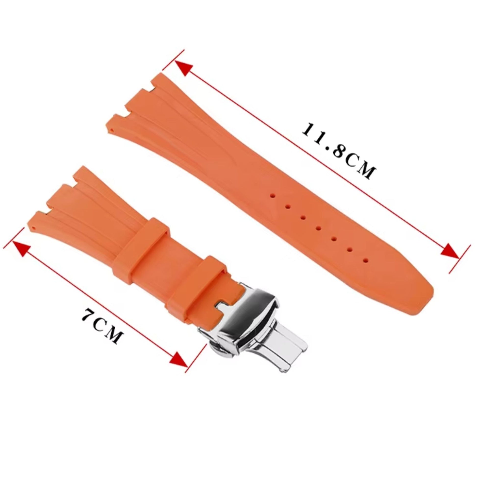 Mod Kit Metal Watchband and Metal Case for G-shock GM-2100 and GM-2110/B-2100 " Casioak"(ORANGE WITH GOLDEN)