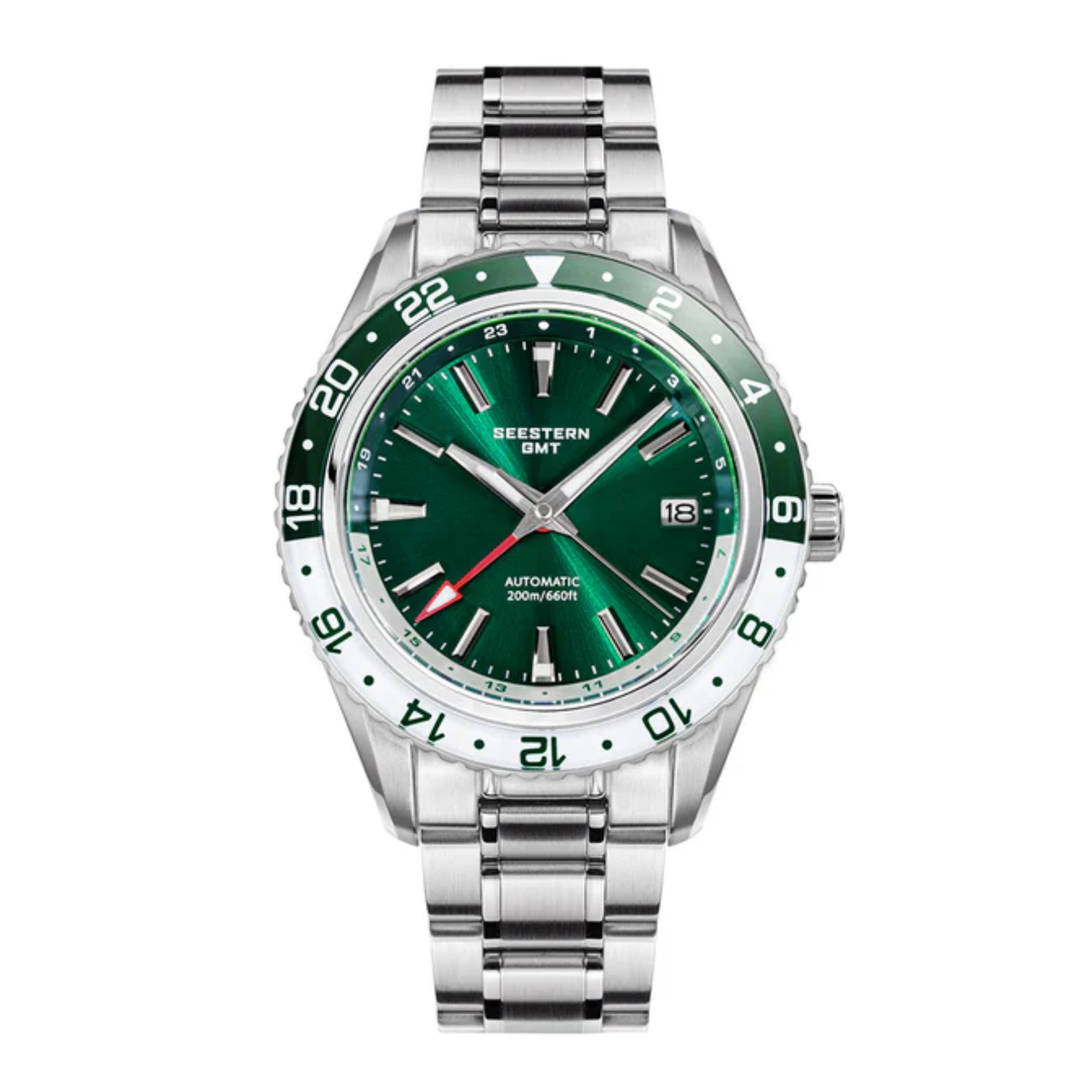 Seestern S456 GMT Automatic Burst Green Dial Automatic