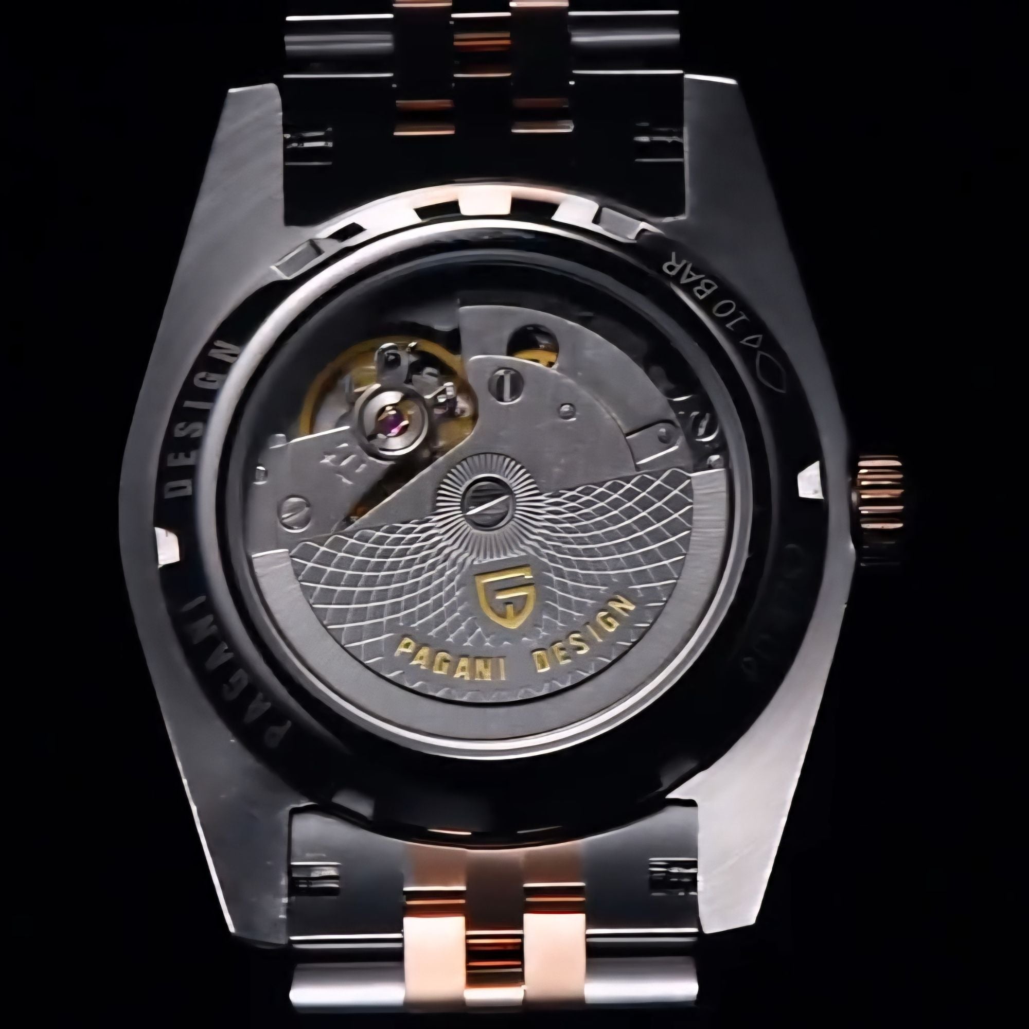 Pagani Design PD-1752 Presidential Day-Date Homage Automatic Movement (ST-16) | Stainless Steel Dial Men's 36 MM Watch | SILVER DIAL