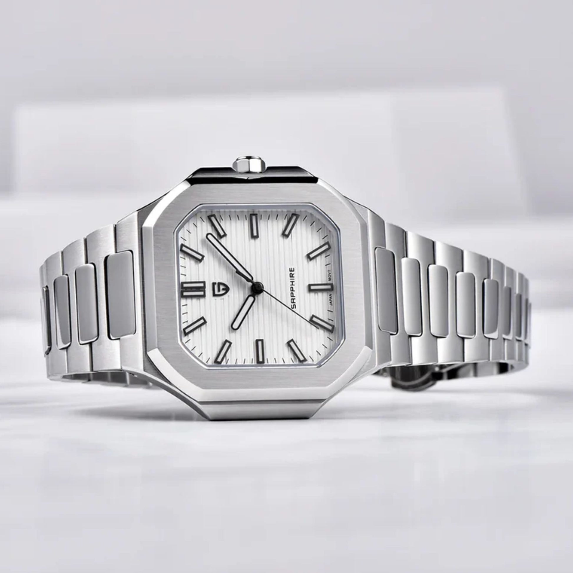 PAGANI DESIGN PD-YS019 Men's 37MM Stainless Steel Sports Waterproof Business Wrist Watch with Seiko VH31 Sweep Seconds - Cubitus