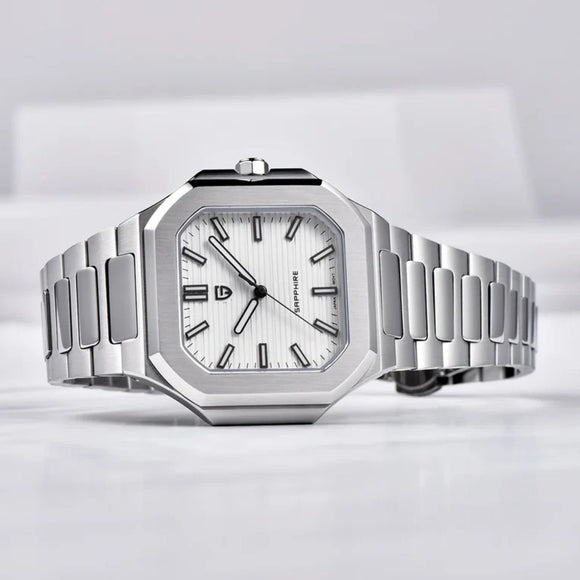 PAGANI DESIGN PD-YS019 Men's 37MM Stainless Steel Sports Waterproof Business Wrist Watch with Seiko VH31 Sweep Seconds - Cubitus