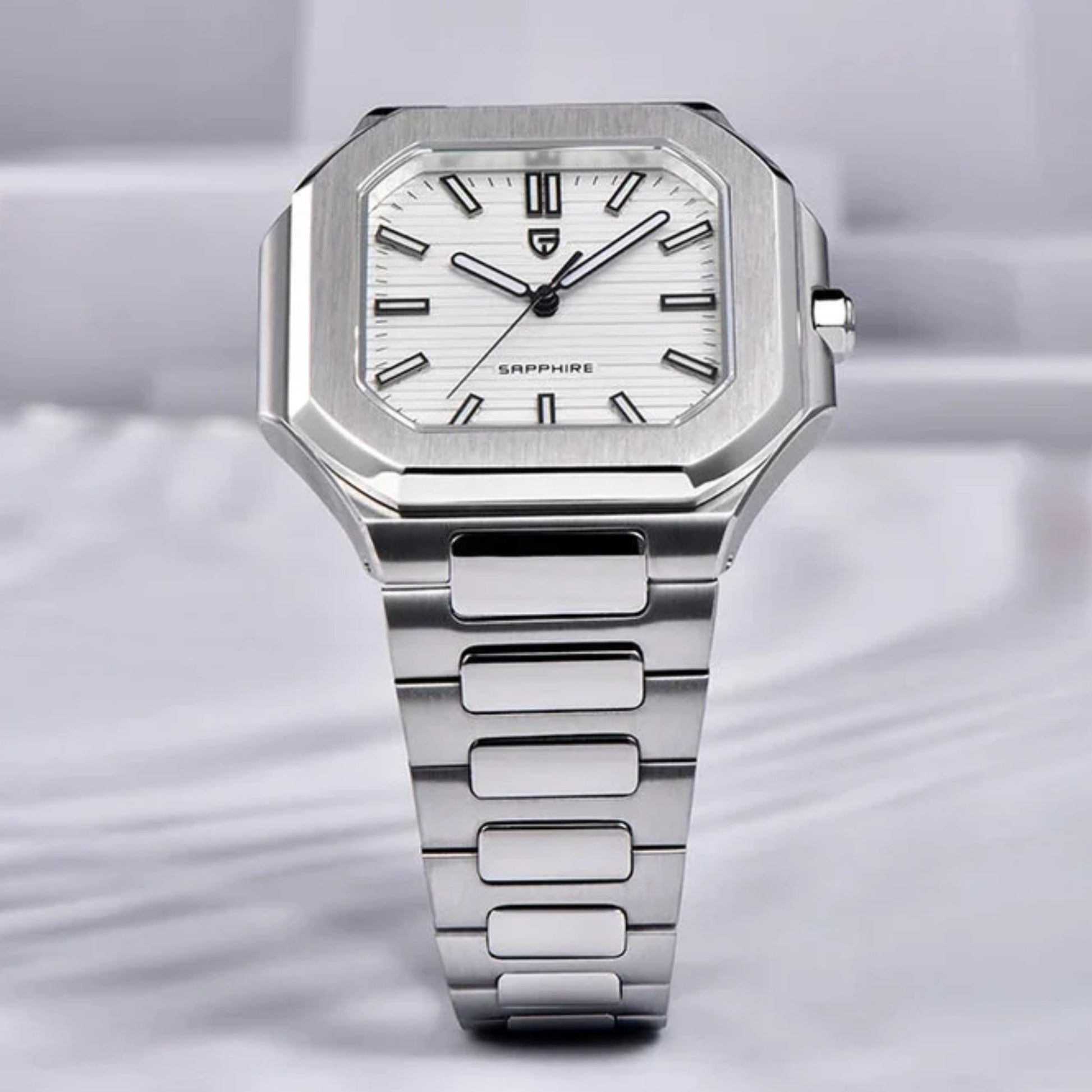 PAGANI DESIGN PD-YS019 Men's 37MM Stainless Steel Sports Waterproof Business Wrist Watch with Seiko VH31 Sweep Seconds - Cubitus