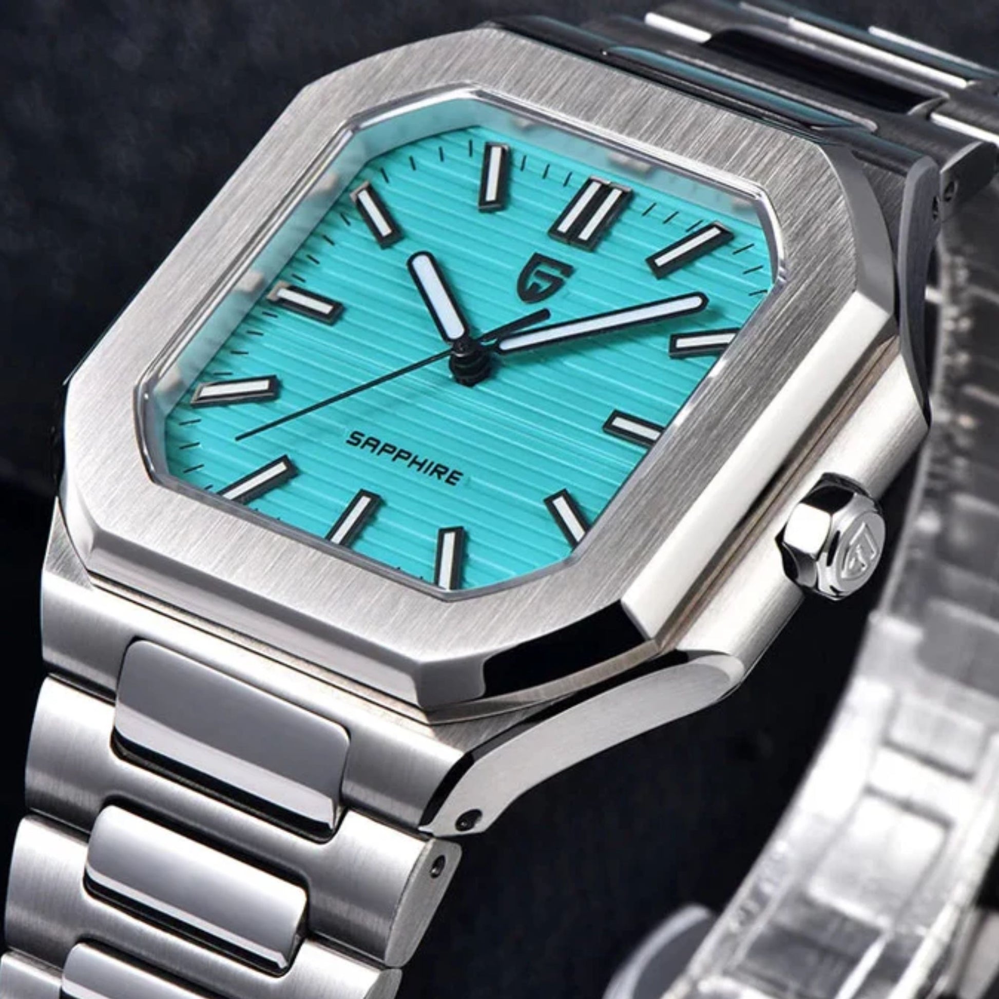 PAGANI DESIGN PD-YS019 Men's 37MM Stainless Steel Sports Waterproof Business Wrist Watch with Seiko VH31 Sweep Seconds - Cubitus