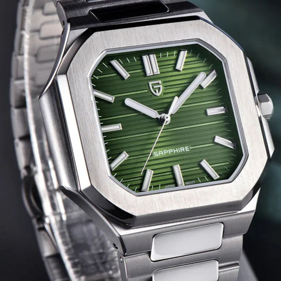 PAGANI DESIGN PD-YS019 Men's 37MM Stainless Steel Sports Waterproof Business Wrist Watch with Seiko VH31 Sweep Seconds - Cubitus