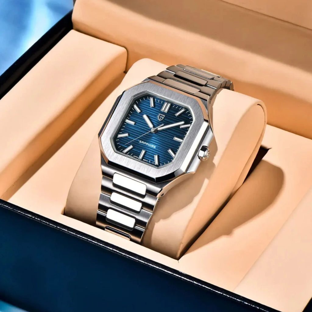 PAGANI DESIGN PD-YS019 Men's 37MM Stainless Steel Sports Waterproof Business Wrist Watch with Seiko VH31 Sweep Seconds - Cubitus - DREAM WATCHES
