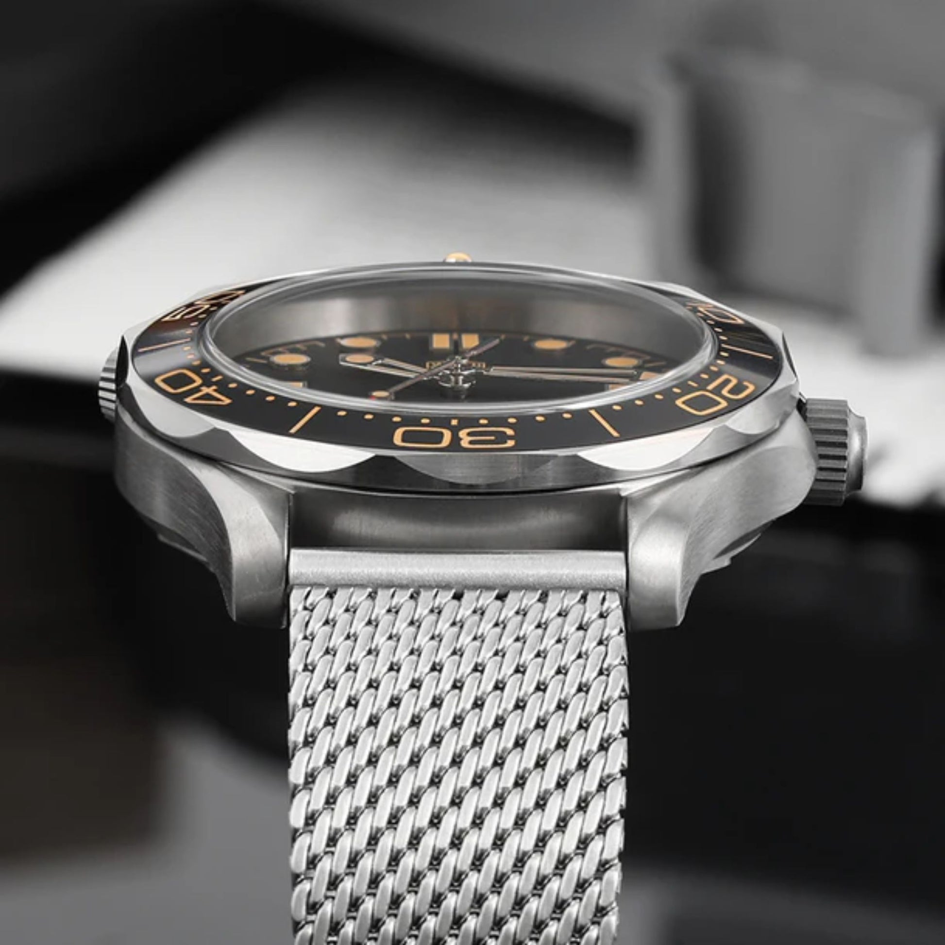 Watchdives WD007 Titanium NTTD Dive Watch - Titanium Bracelet
