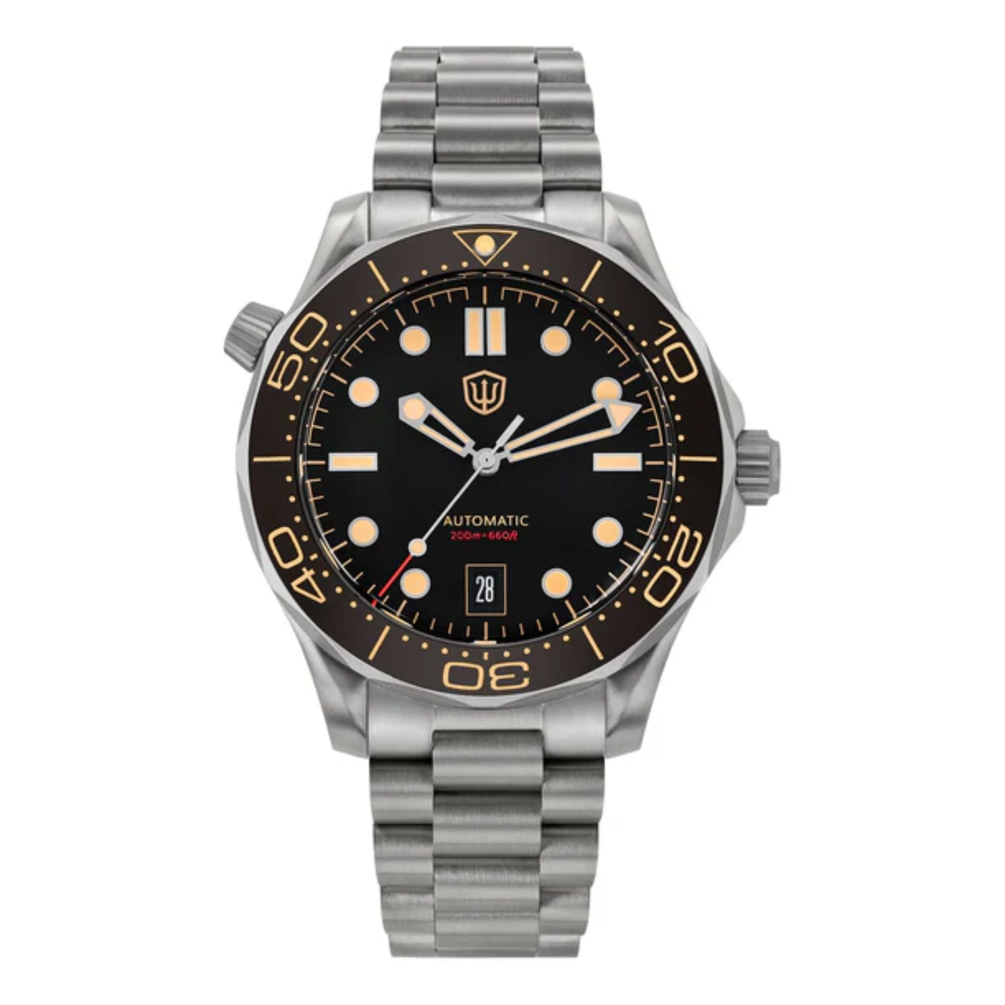 Watchdives WD007 Titanium NTTD Dive Watch - Titanium Bracelet