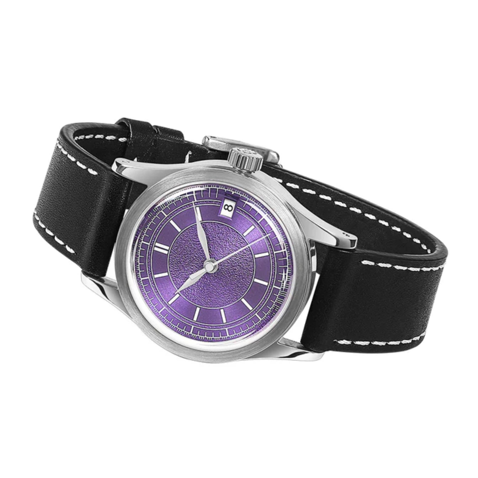 HOU - 80-Hour Power Reserve Vintage Automatic Watch | Purple