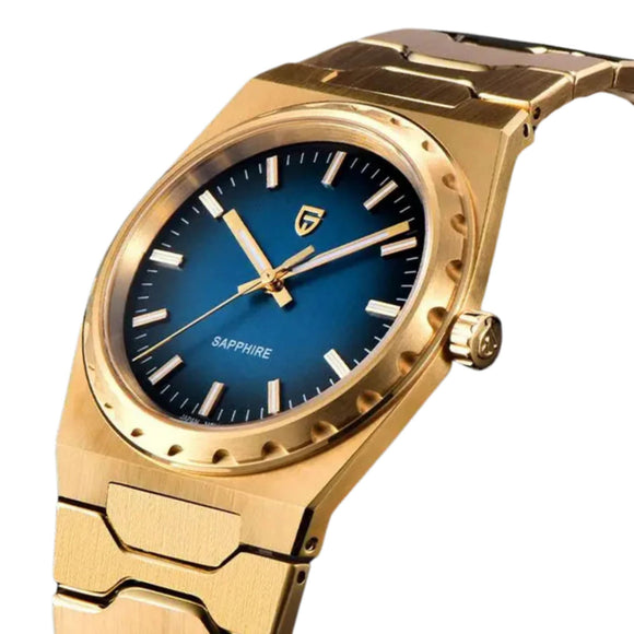 Pagani Design PDYS020 Blue Dial Sapphire Crystal 37MM, Seiko VJ21 Quartz Movement