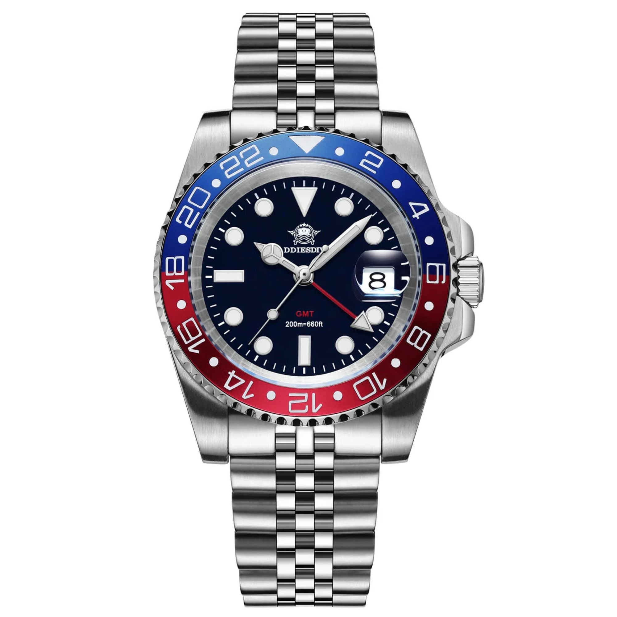 ADDIESDIVE Water Ghost Luxury Dive GMT Watch AD2050 with Swiss Movement