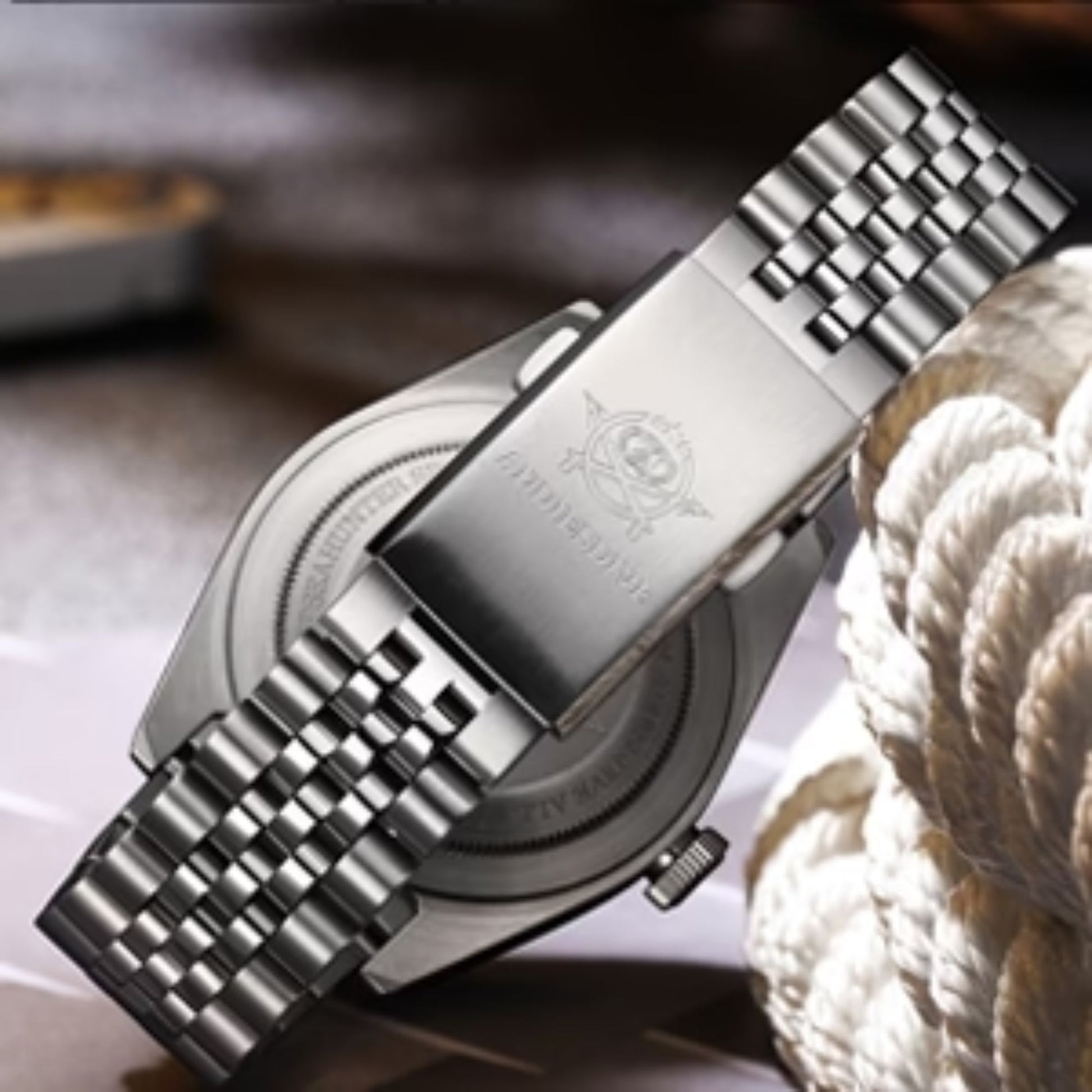 ADDIESDIVE Water Ghost Luxury Dive Watch GMT Watch AD2050 with Swiss Movement