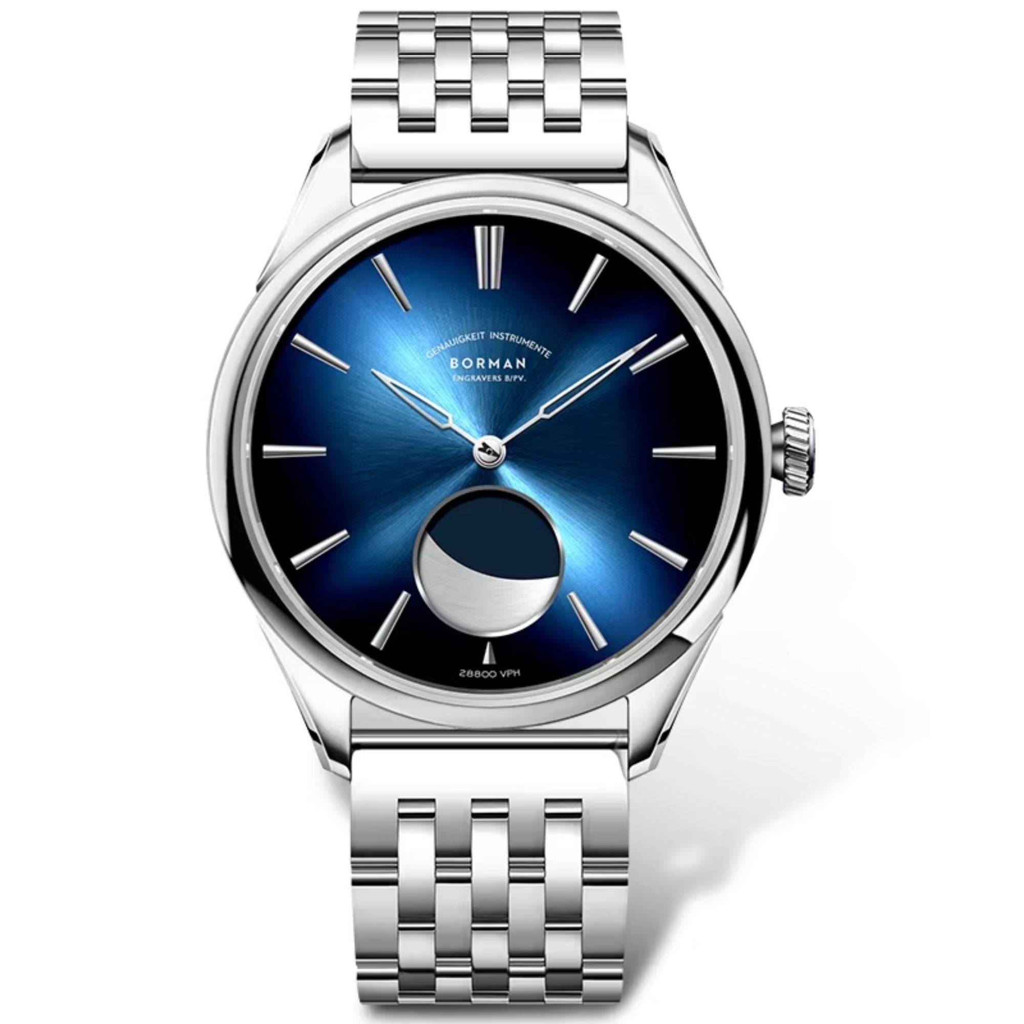 BORMAN Mens Automatic Watch with Moonphase