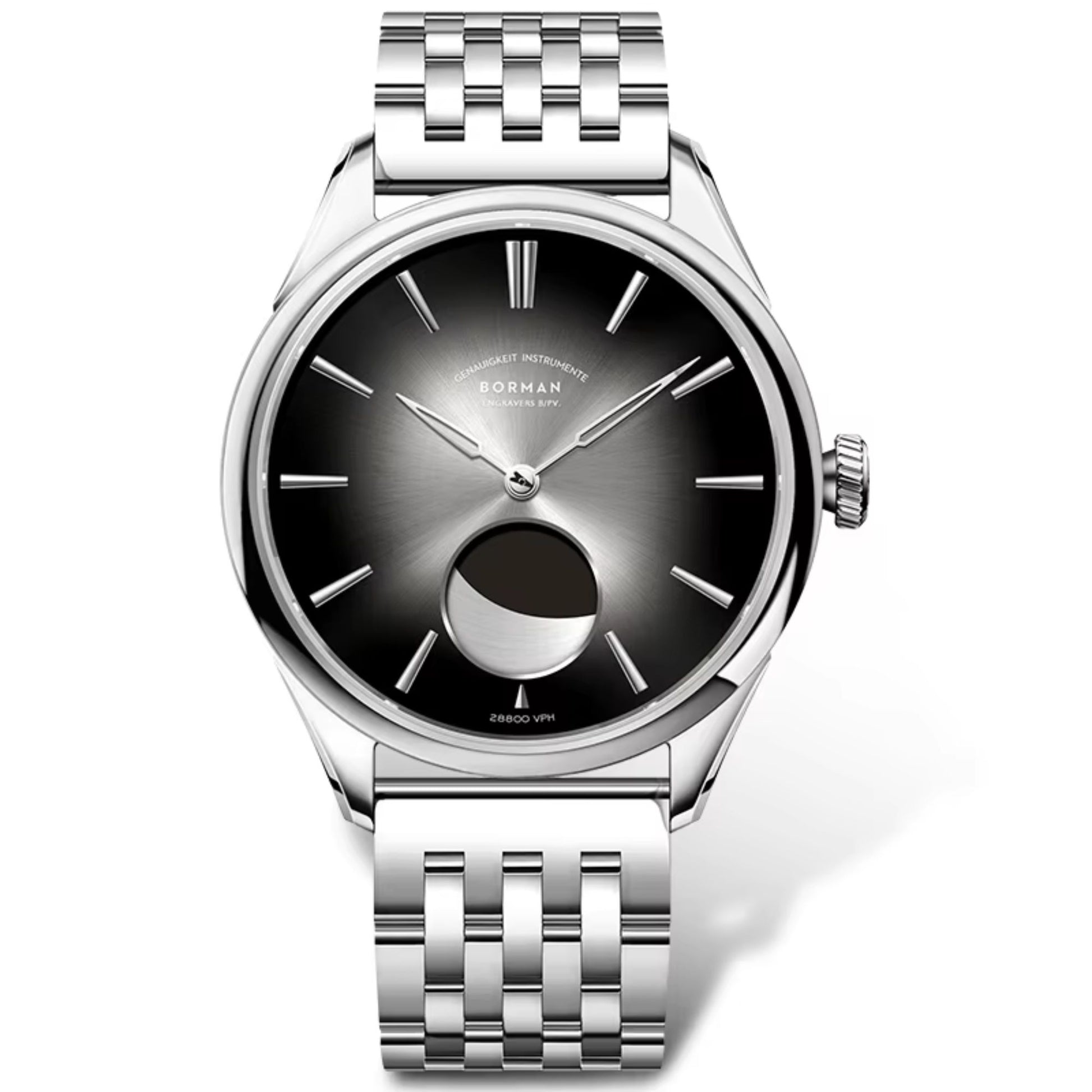 BORMAN Mens Automatic Watch with Moonphase