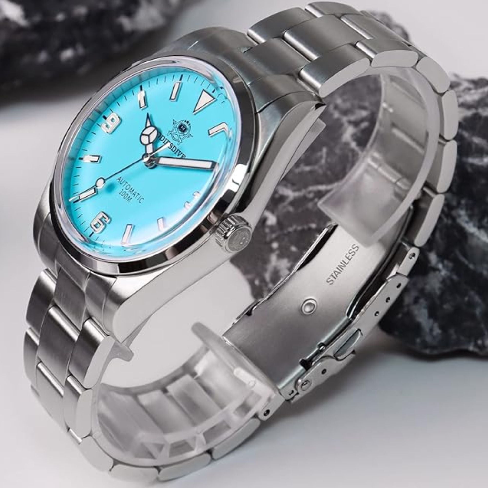 ADDIESDIVE 38mm Domed Crystal Explore Watch 100M (AD2112)